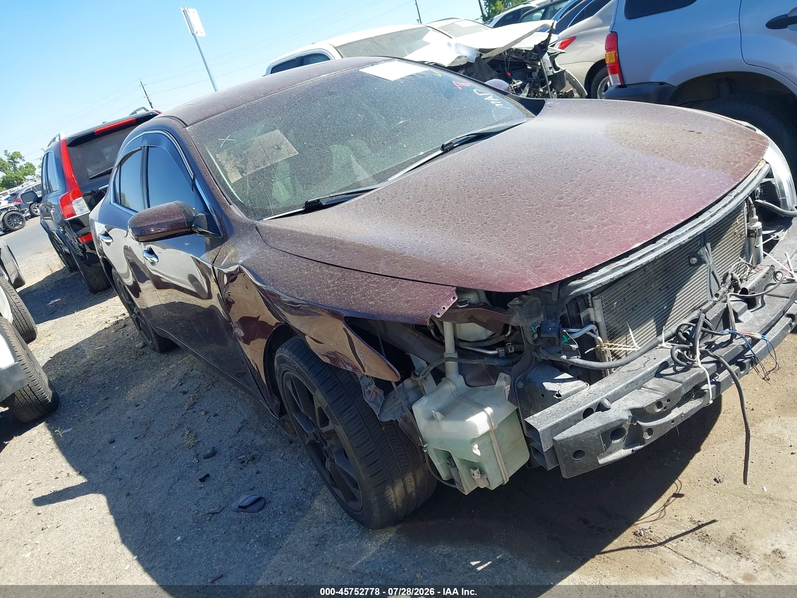 2014 Nissan Maxima 3.5 S Бордовый vin: 1N4AA5AP0EC498352