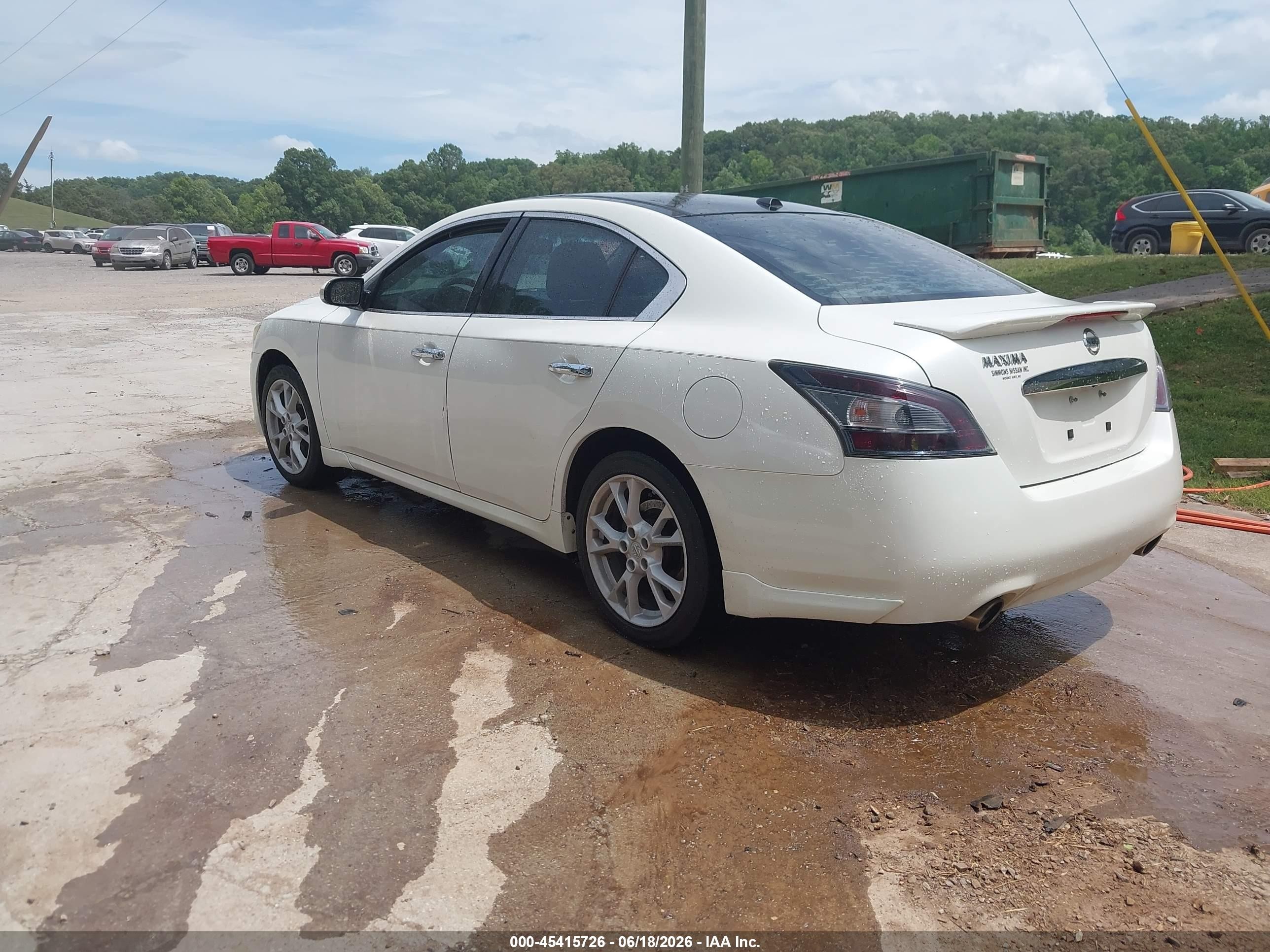 2014 Nissan Maxima 3.5 Sv White vin: 1N4AA5AP0EC909121