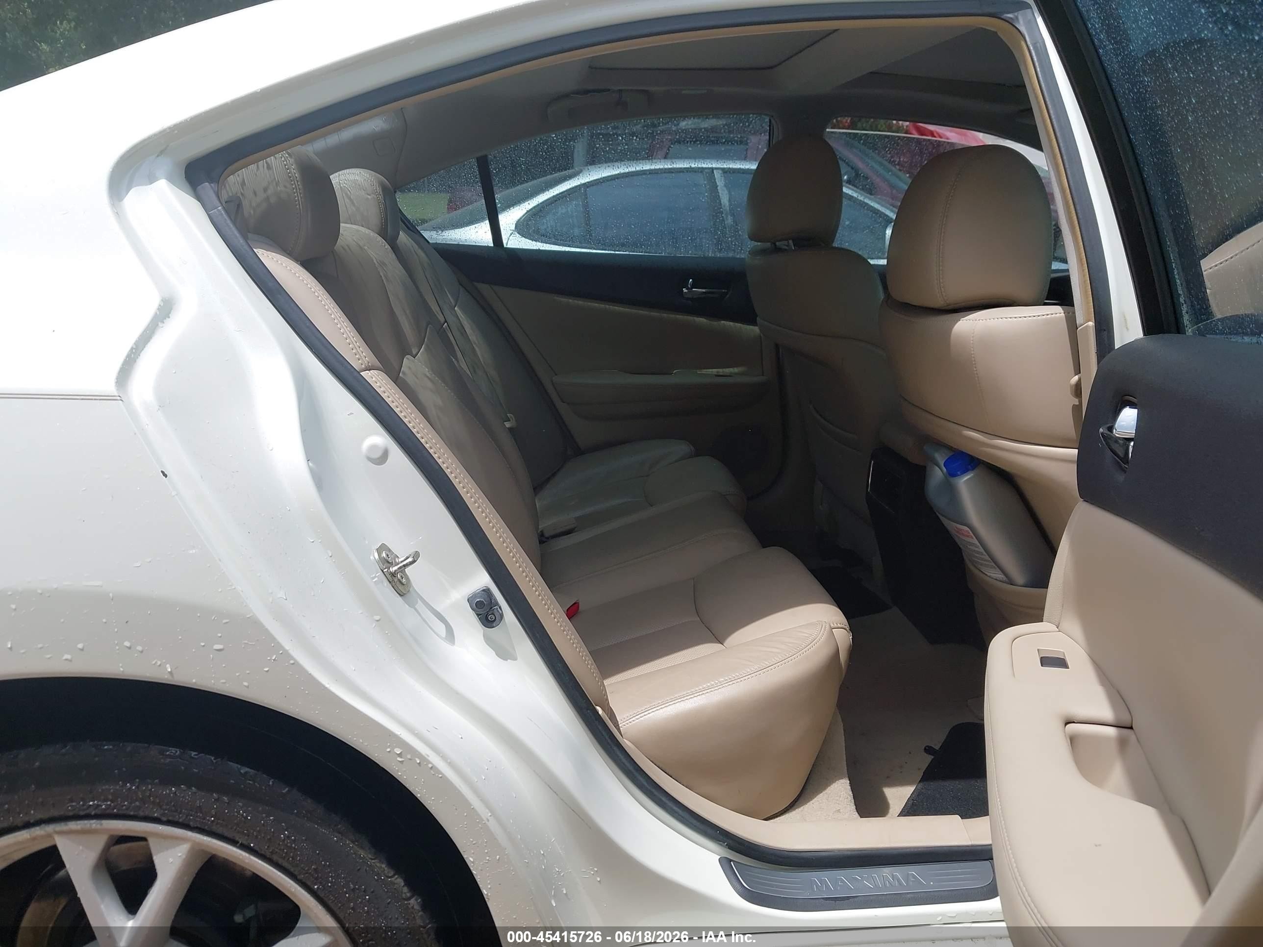 2014 Nissan Maxima 3.5 Sv White vin: 1N4AA5AP0EC909121