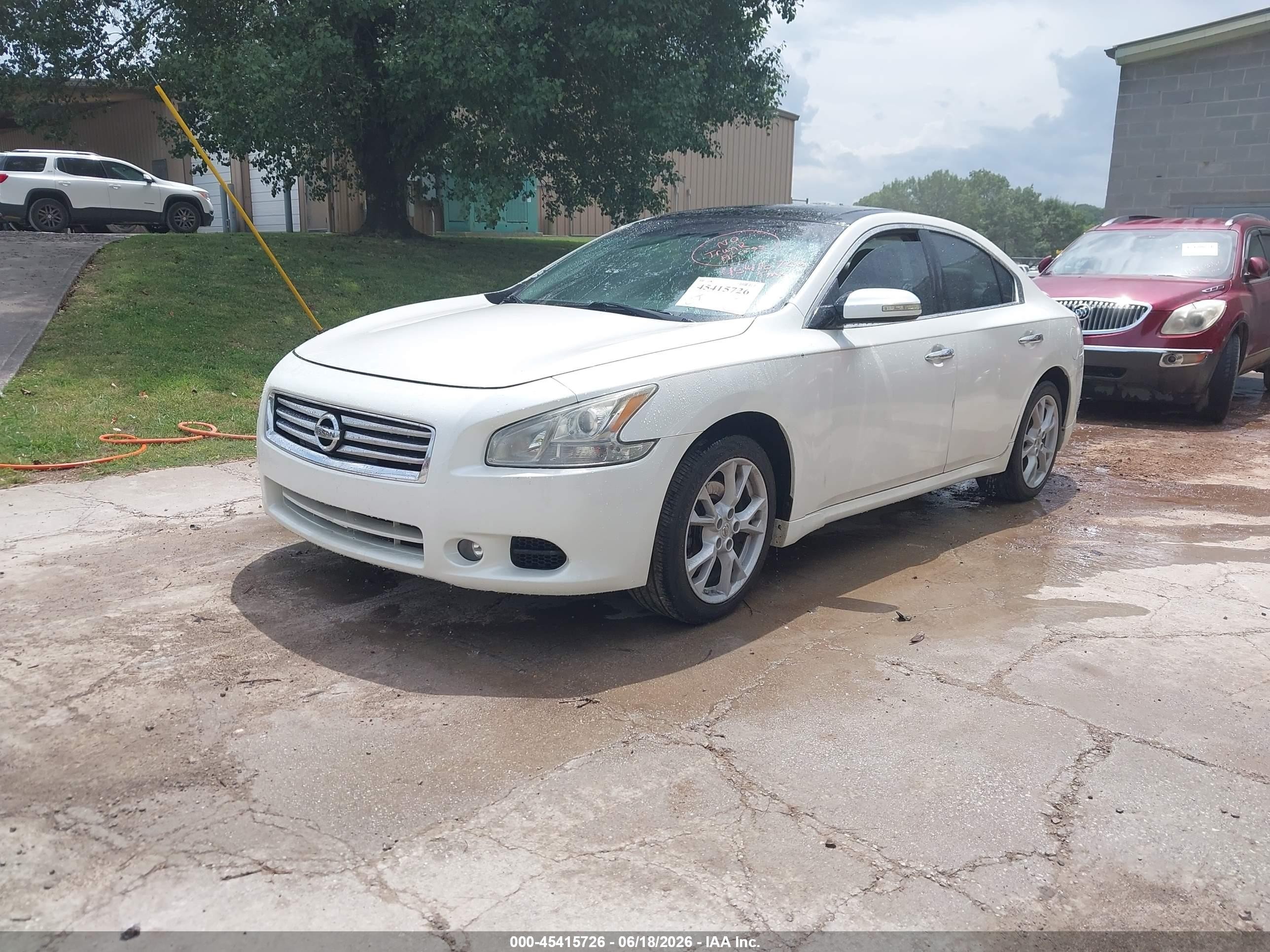 2014 Nissan Maxima 3.5 Sv White vin: 1N4AA5AP0EC909121