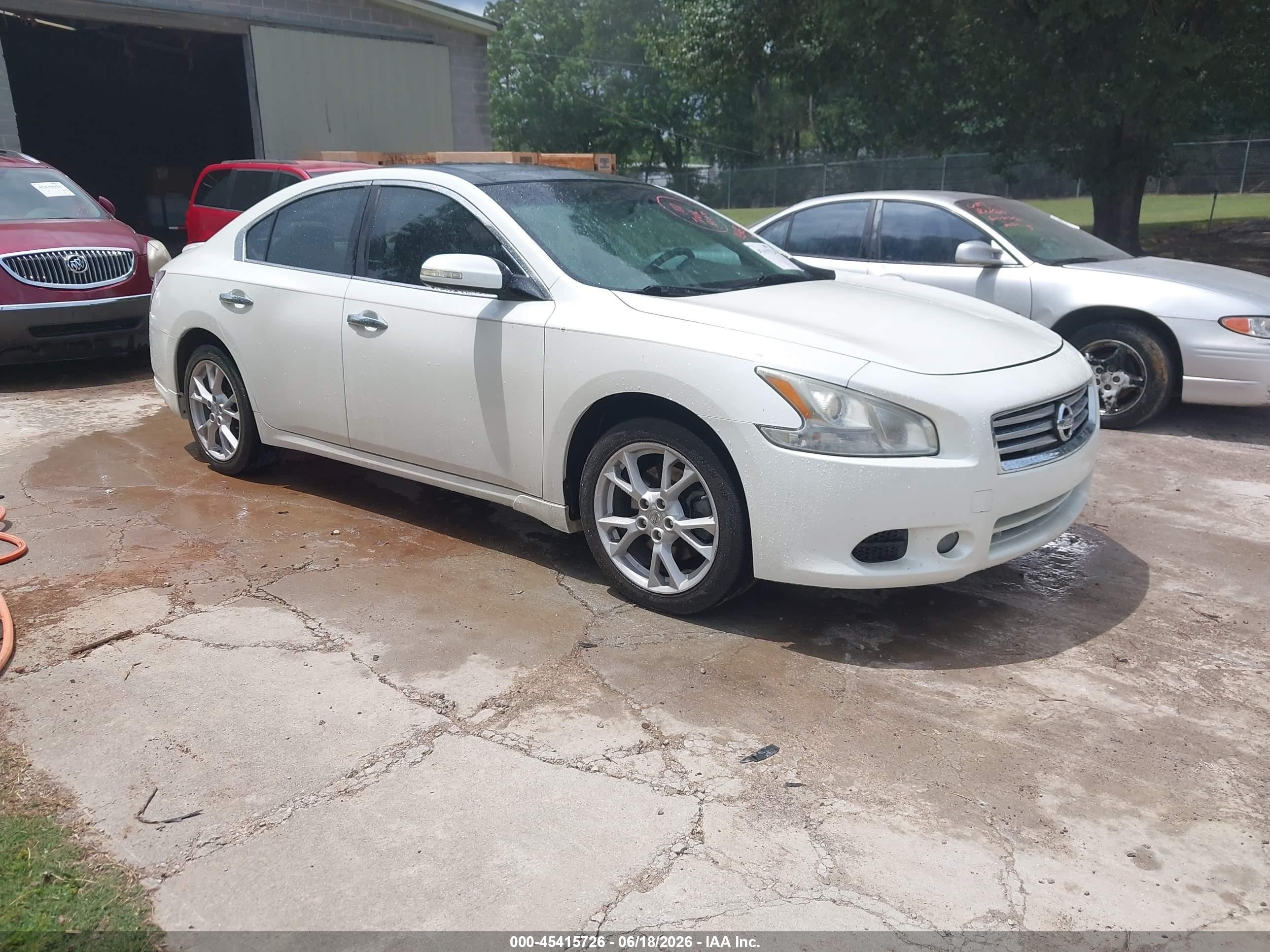 2014 Nissan Maxima 3.5 Sv White vin: 1N4AA5AP0EC909121