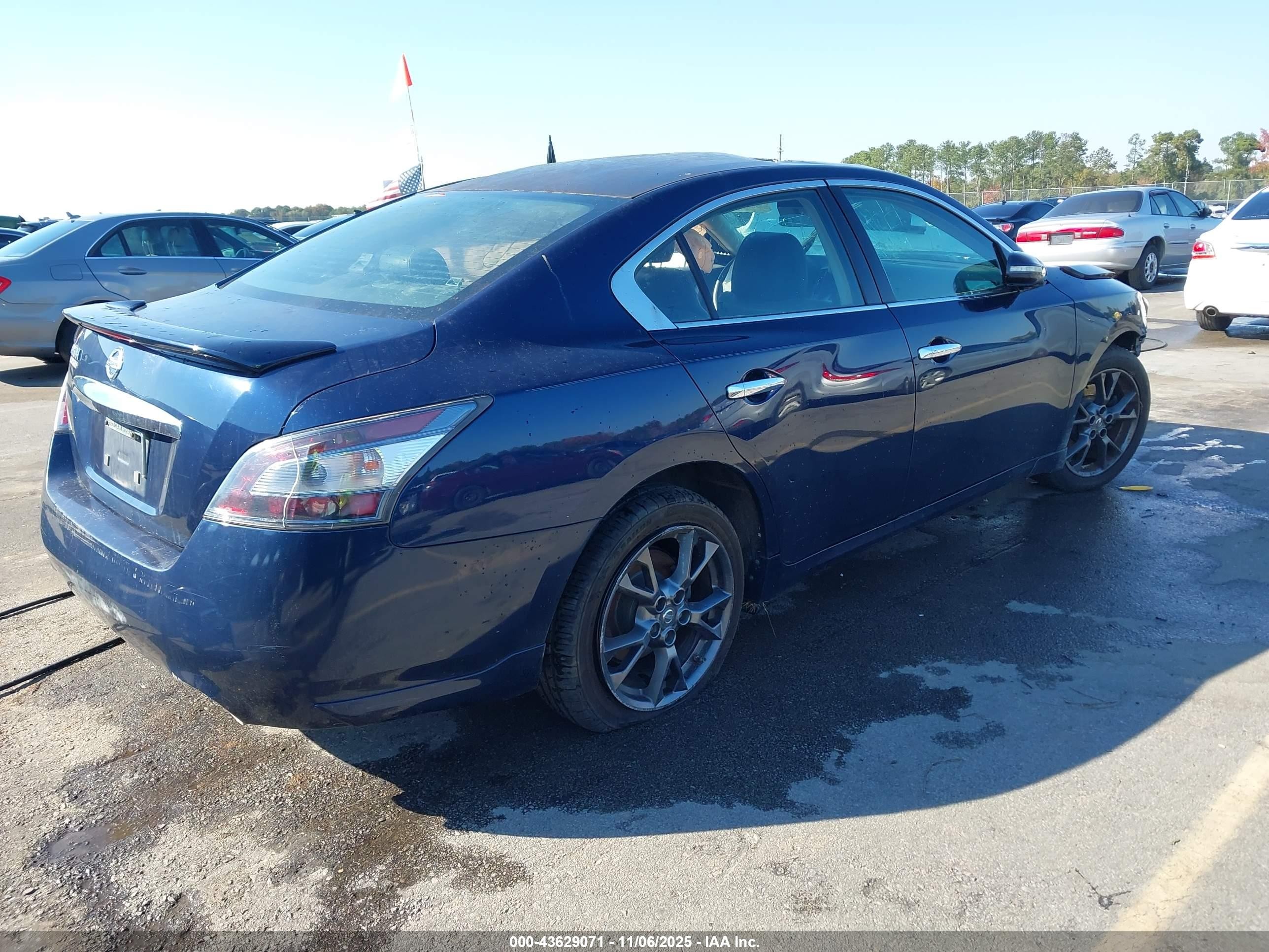 2014 Nissan Maxima 3.5 S Blue vin: 1N4AA5AP0EC912021