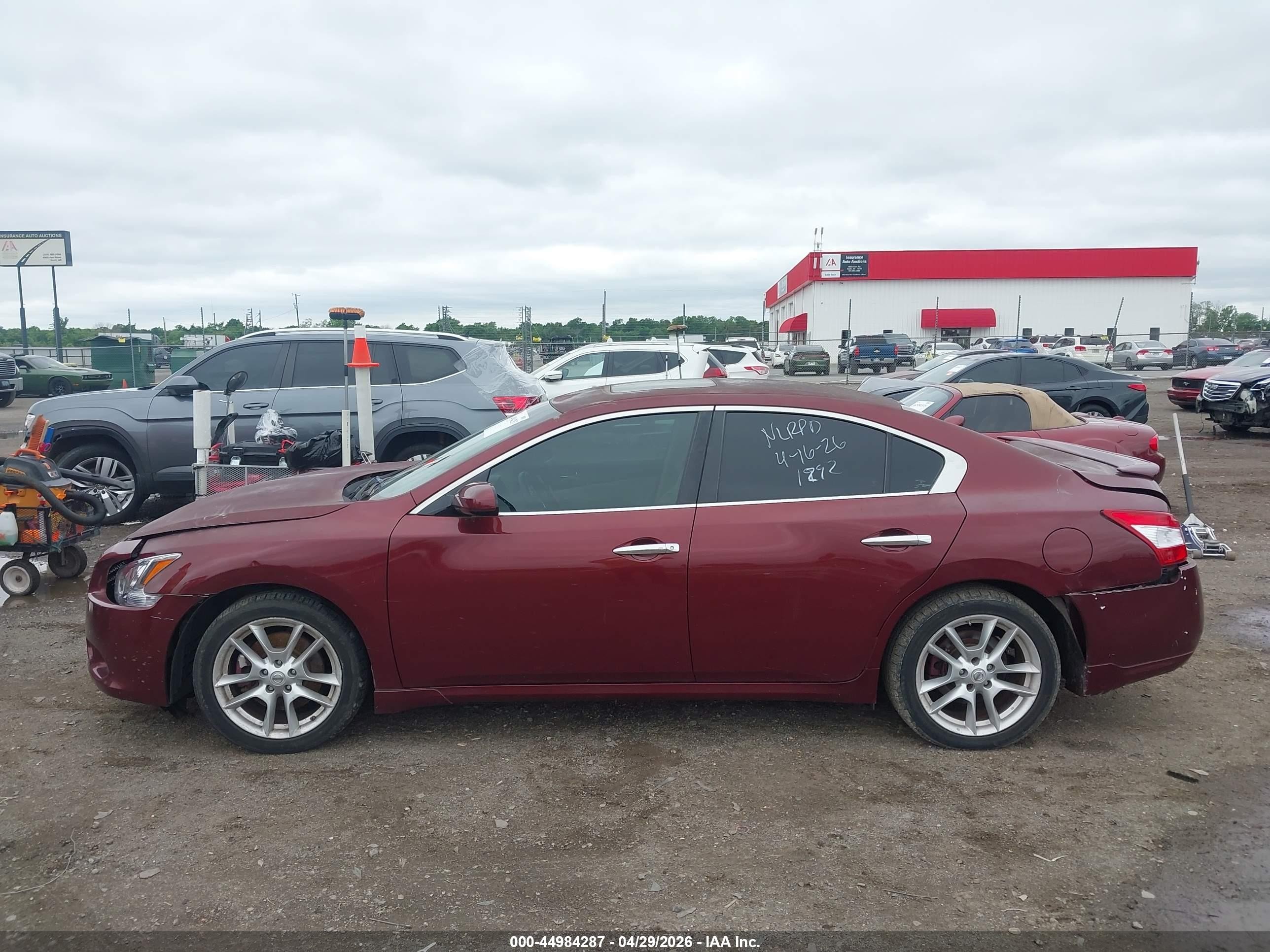 2010 Nissan Maxima 3.5 S Red vin: 1N4AA5AP1AC809314