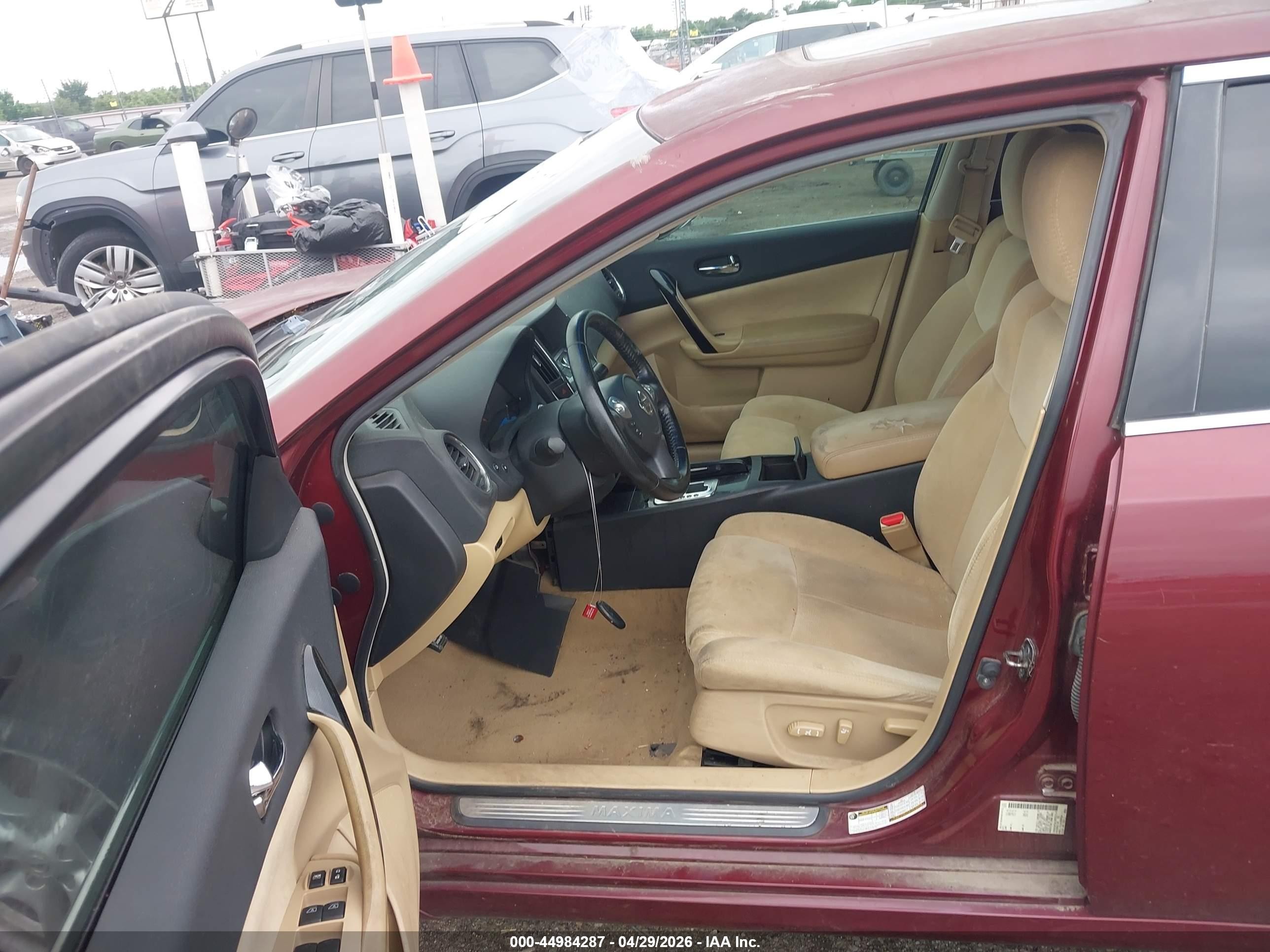 2010 Nissan Maxima 3.5 S Red vin: 1N4AA5AP1AC809314