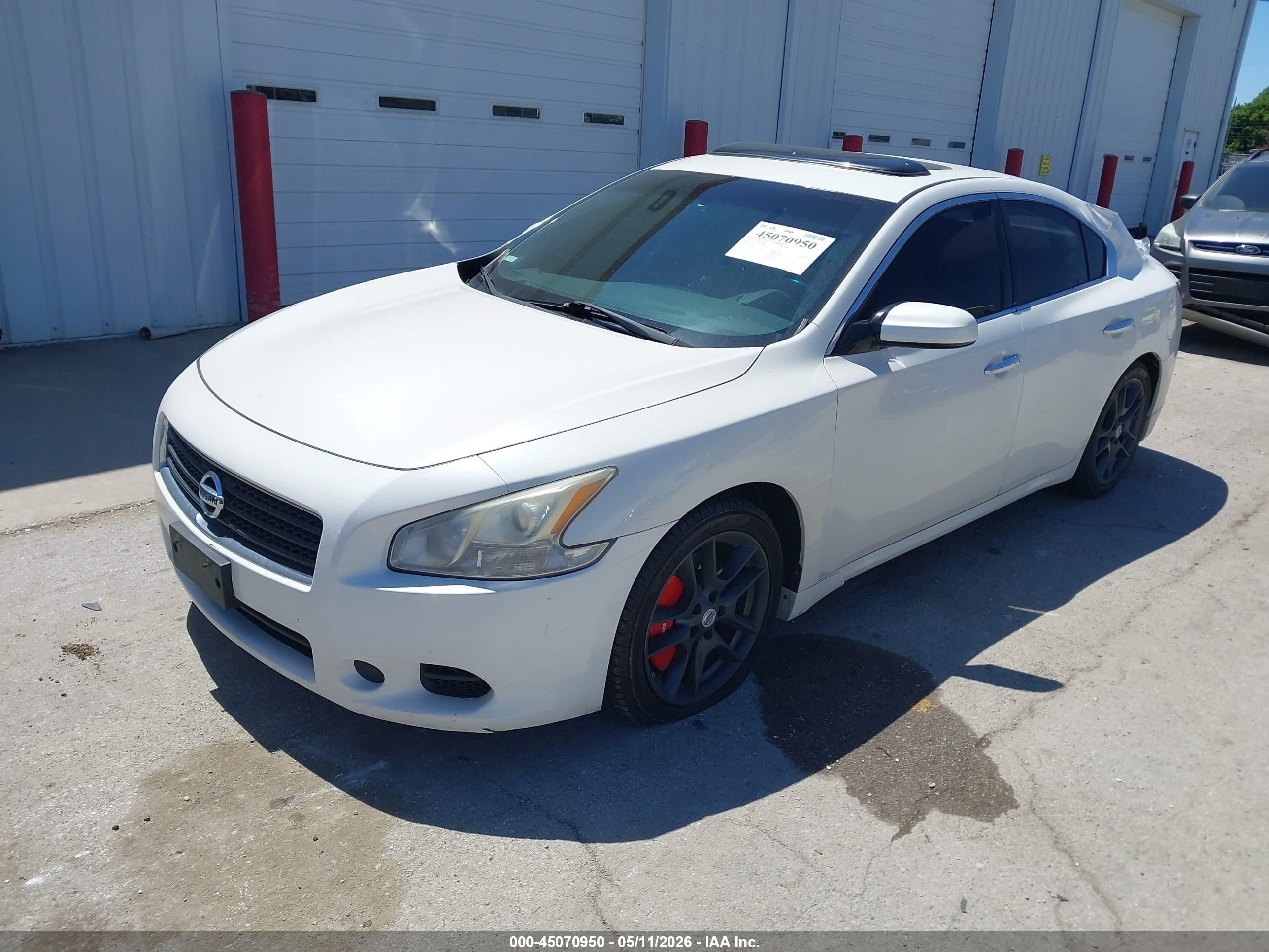2010 Nissan Maxima 3.5 S White vin: 1N4AA5AP1AC853989