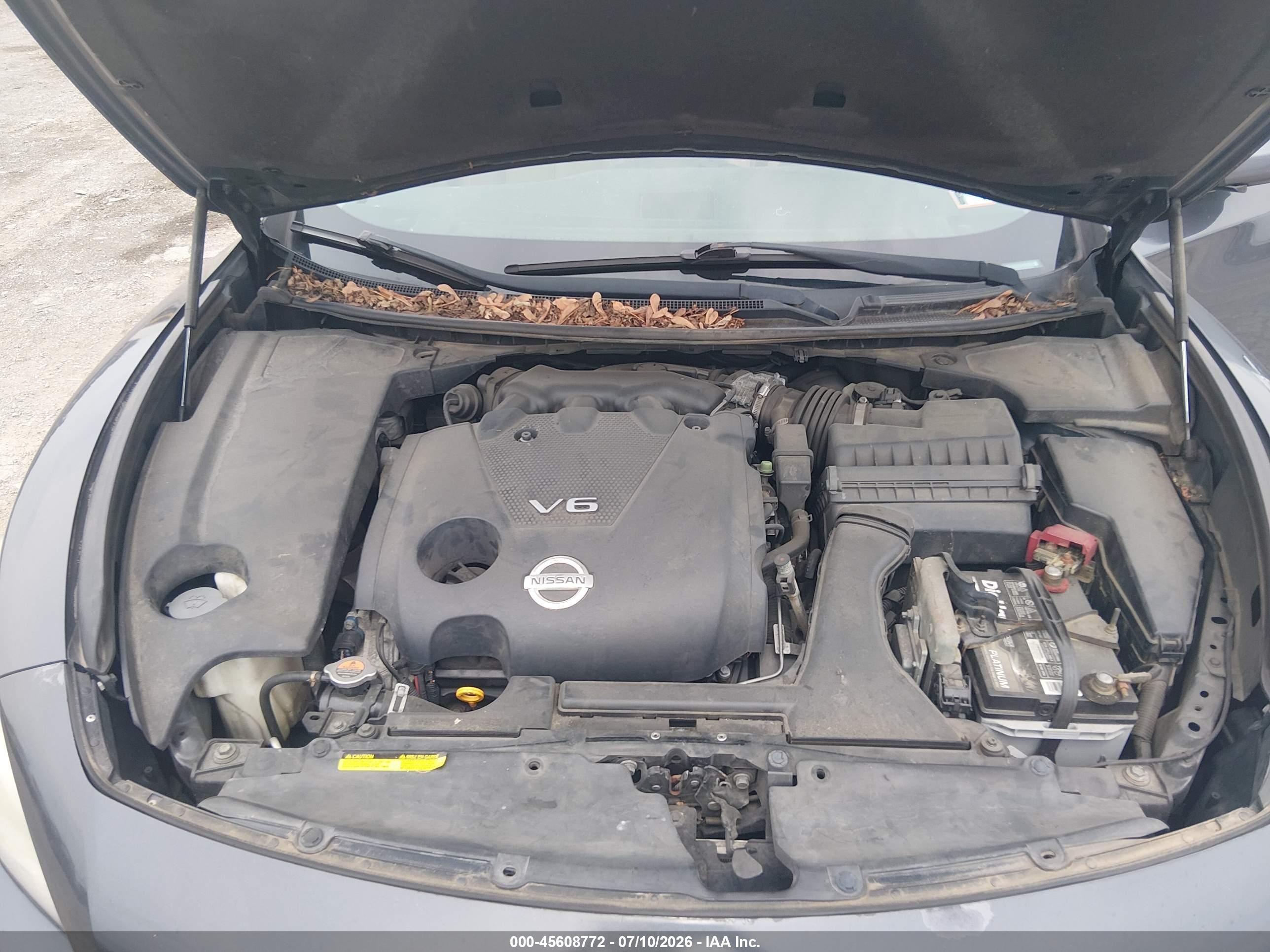 2010 Nissan Maxima 3.5 Sv Gray vin: 1N4AA5AP1AC870078