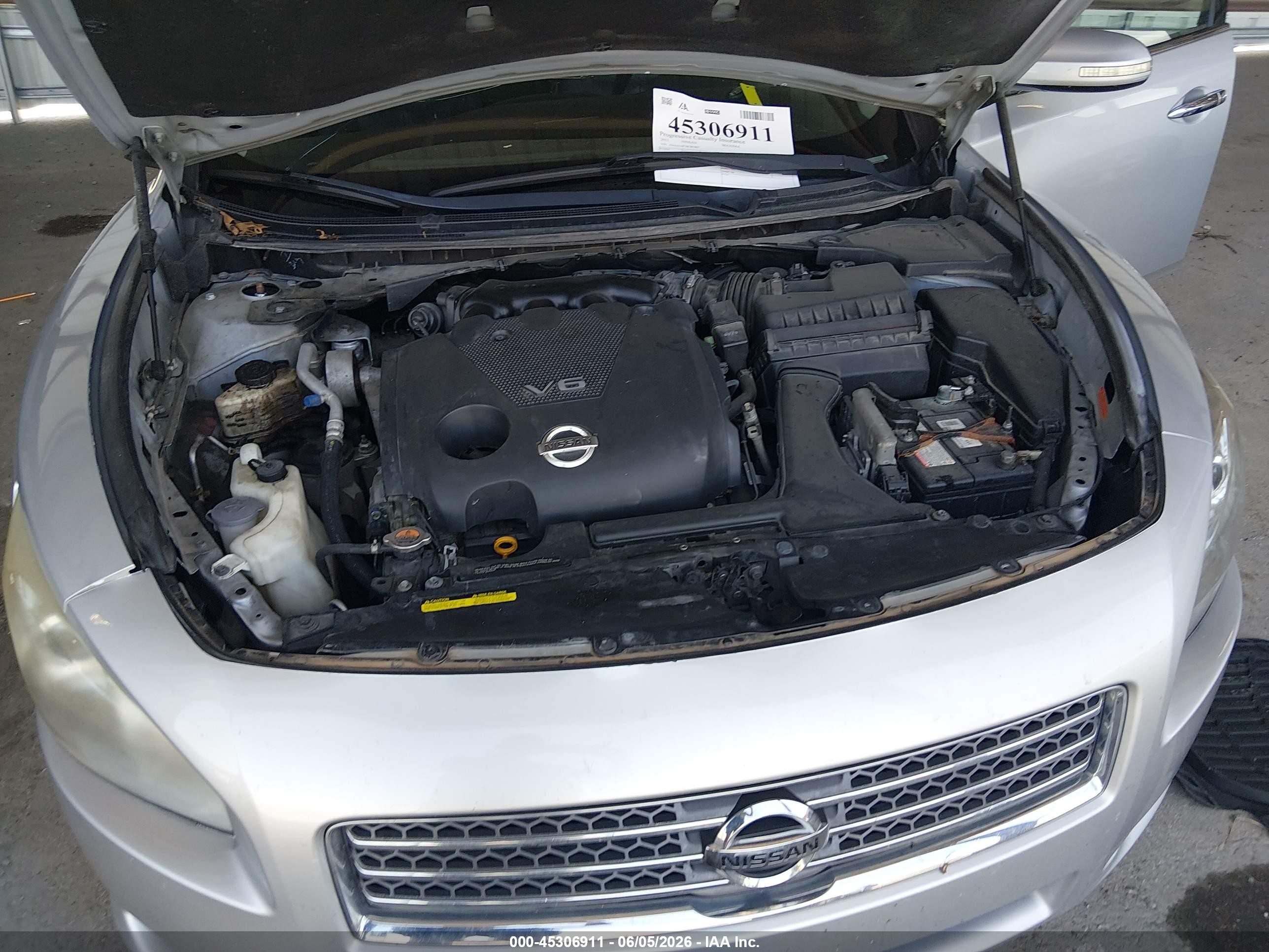 2011 Nissan Maxima 3.5 Sv Серебряный vin: 1N4AA5AP1BC807807