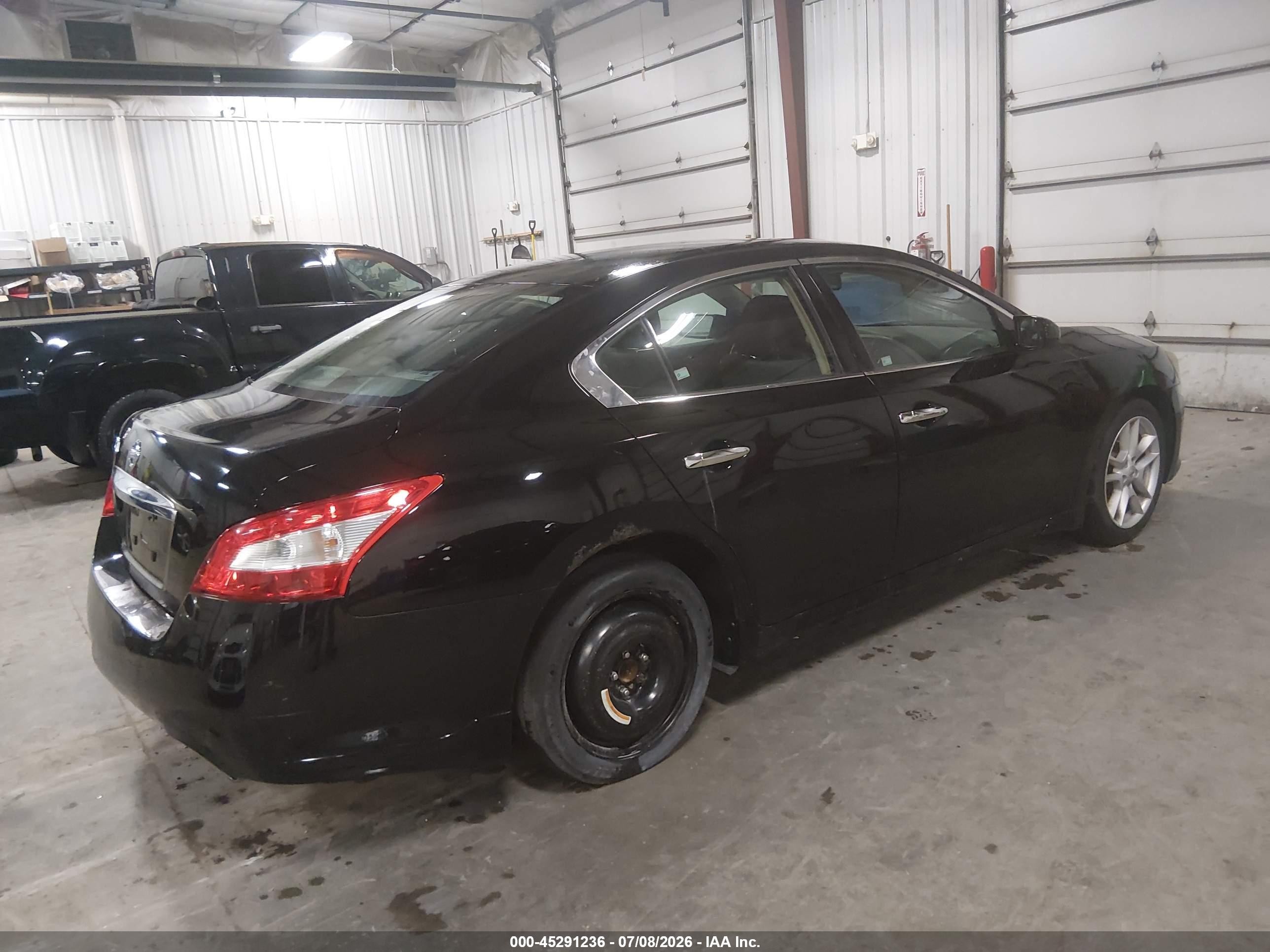 2011 Nissan Maxima 3.5 S Black vin: 1N4AA5AP1BC813719