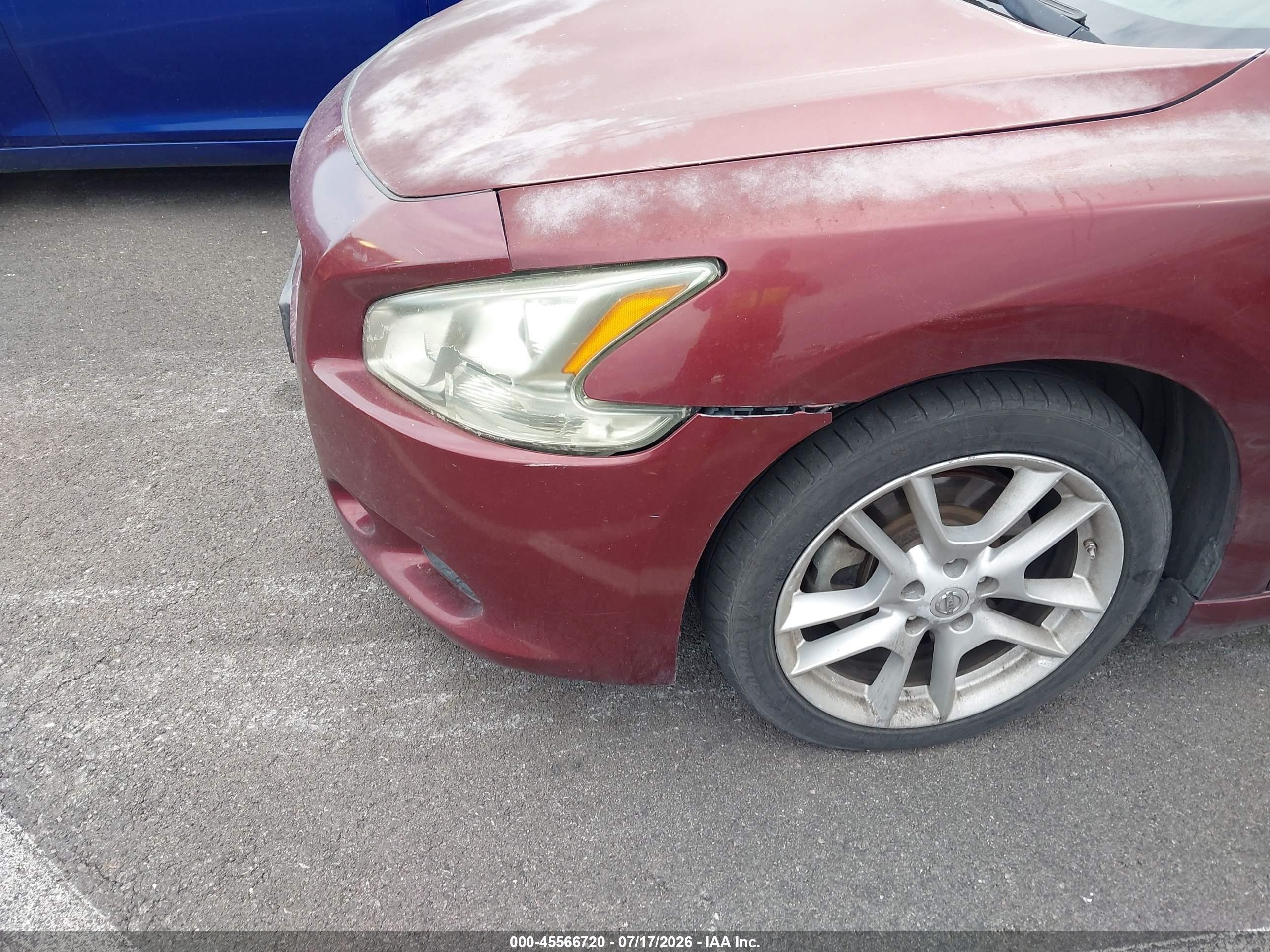 2011 Nissan Maxima 3.5 S Burgundy vin: 1N4AA5AP1BC850821