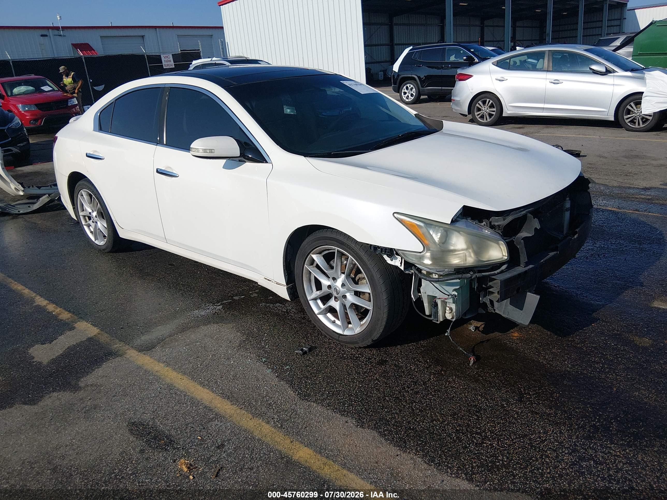 2011 Nissan Maxima 3.5 Sv White vin: 1N4AA5AP1BC851161