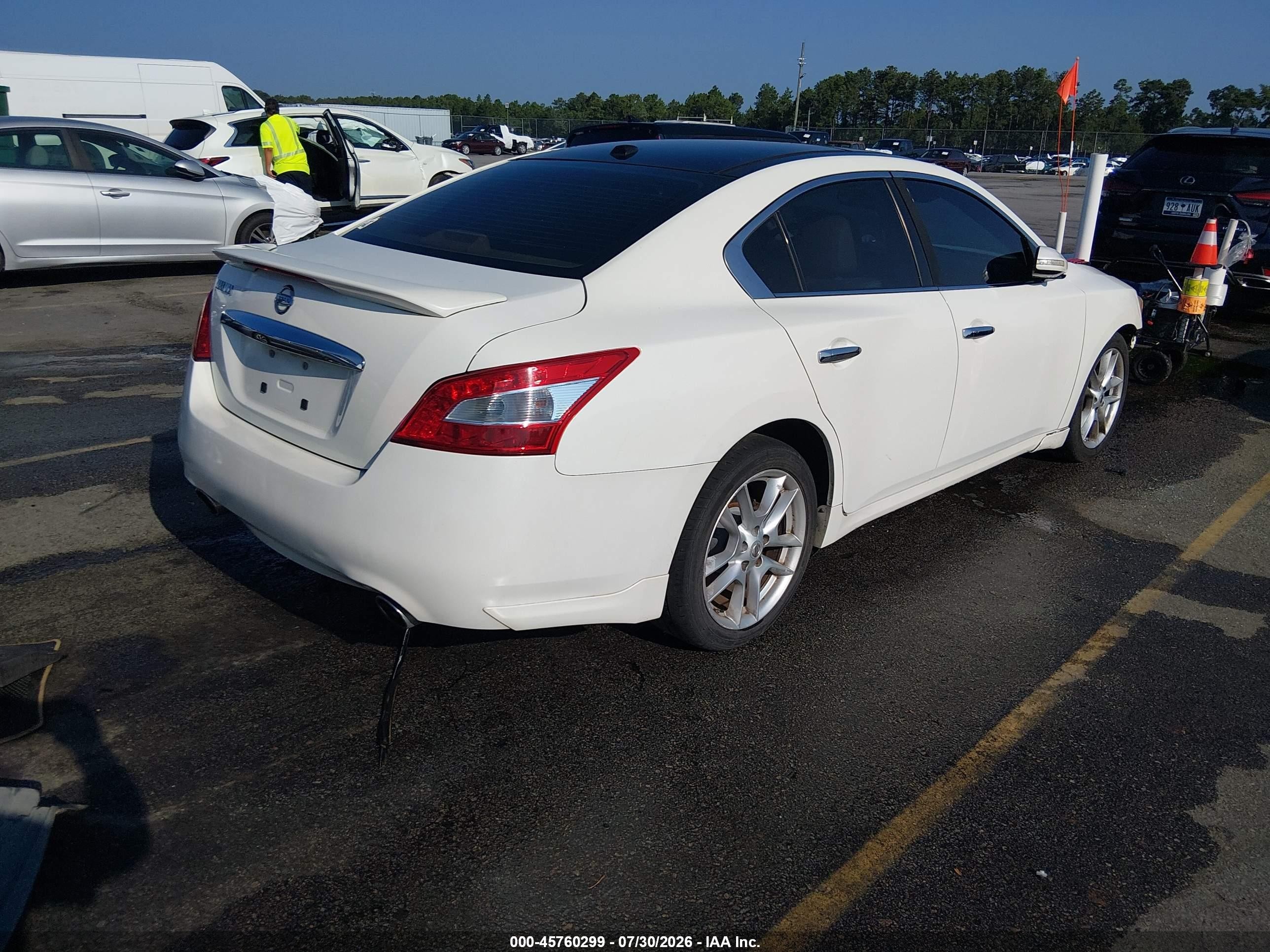 2011 Nissan Maxima 3.5 Sv White vin: 1N4AA5AP1BC851161