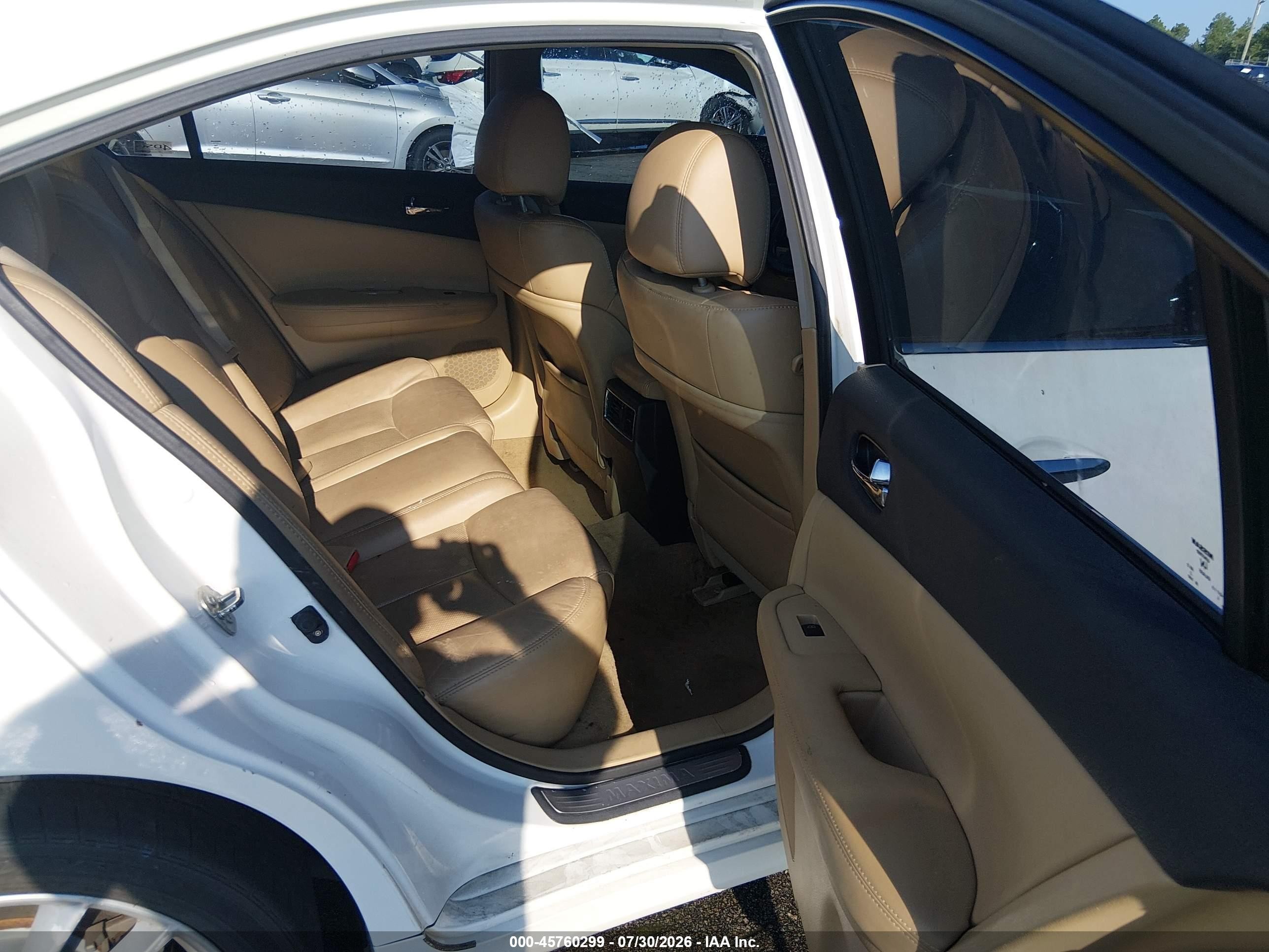 2011 Nissan Maxima 3.5 Sv White vin: 1N4AA5AP1BC851161