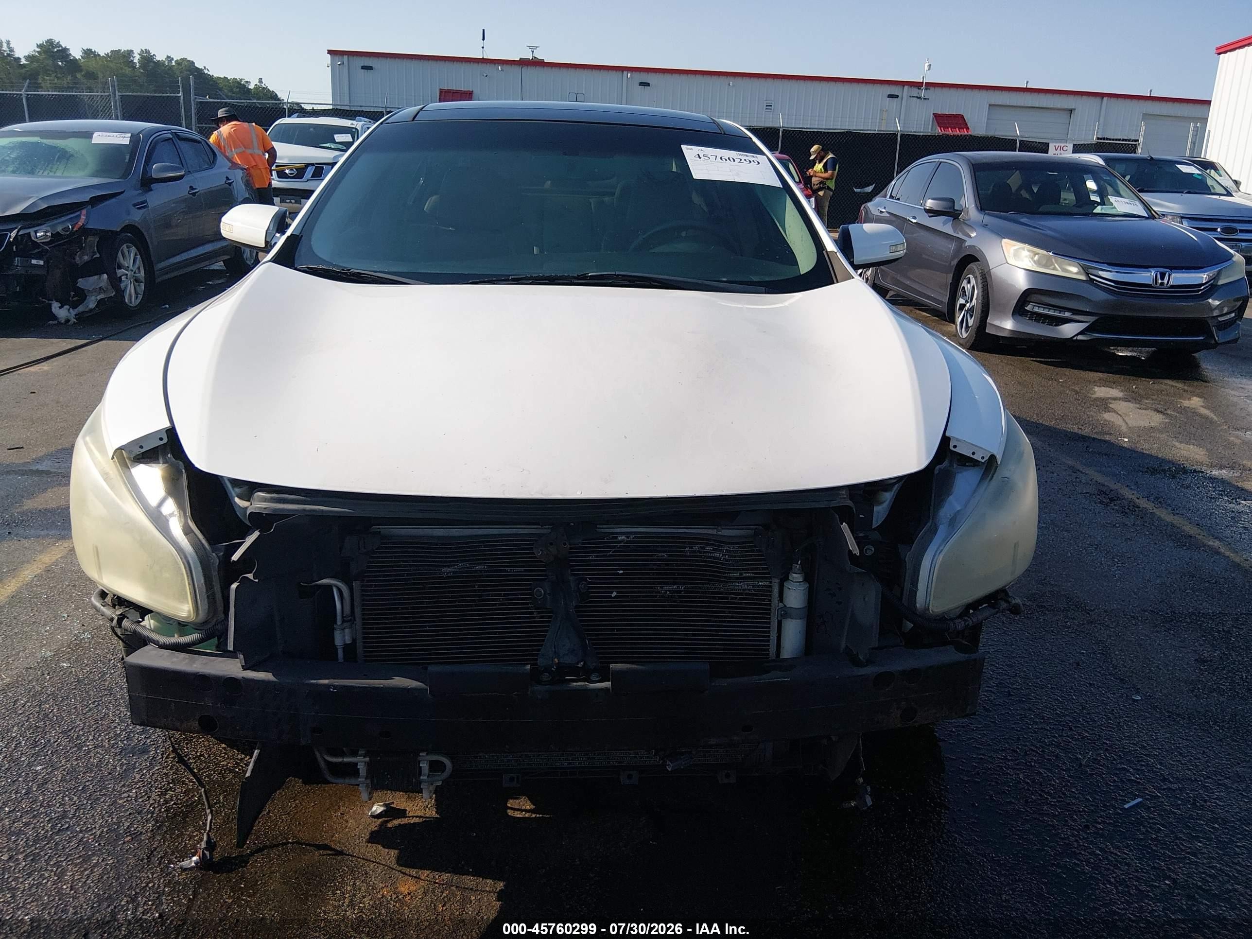 2011 Nissan Maxima 3.5 Sv White vin: 1N4AA5AP1BC851161