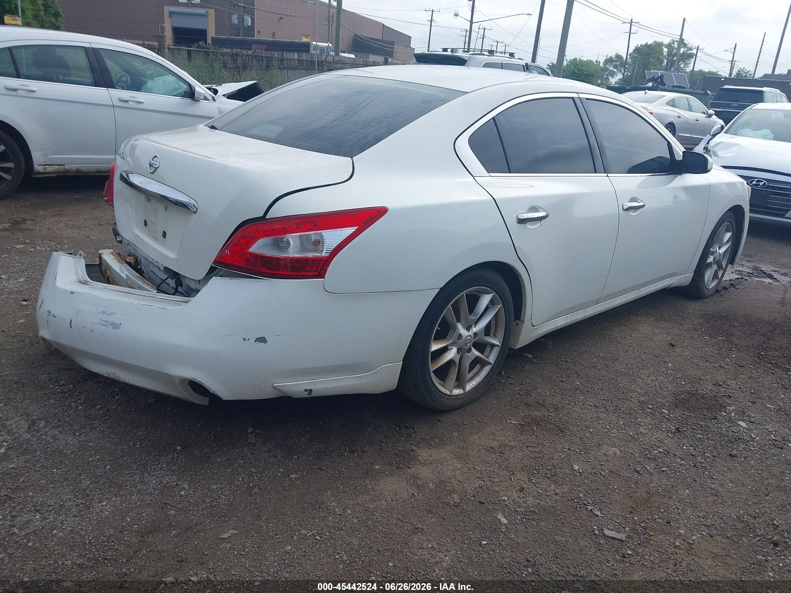 2011 Nissan Maxima 3.5 S White vin: 1N4AA5AP1BC851645