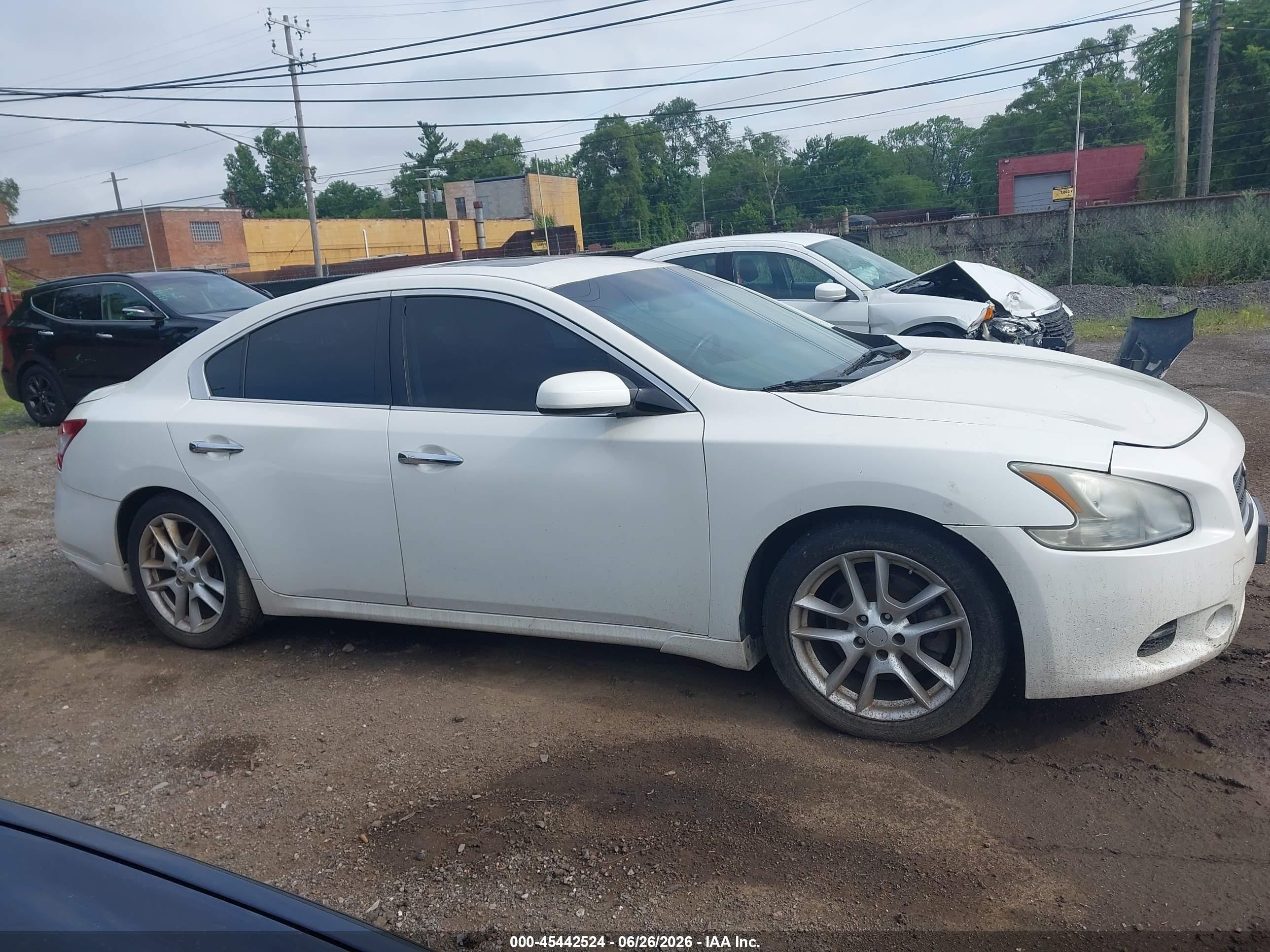 2011 Nissan Maxima 3.5 S White vin: 1N4AA5AP1BC851645