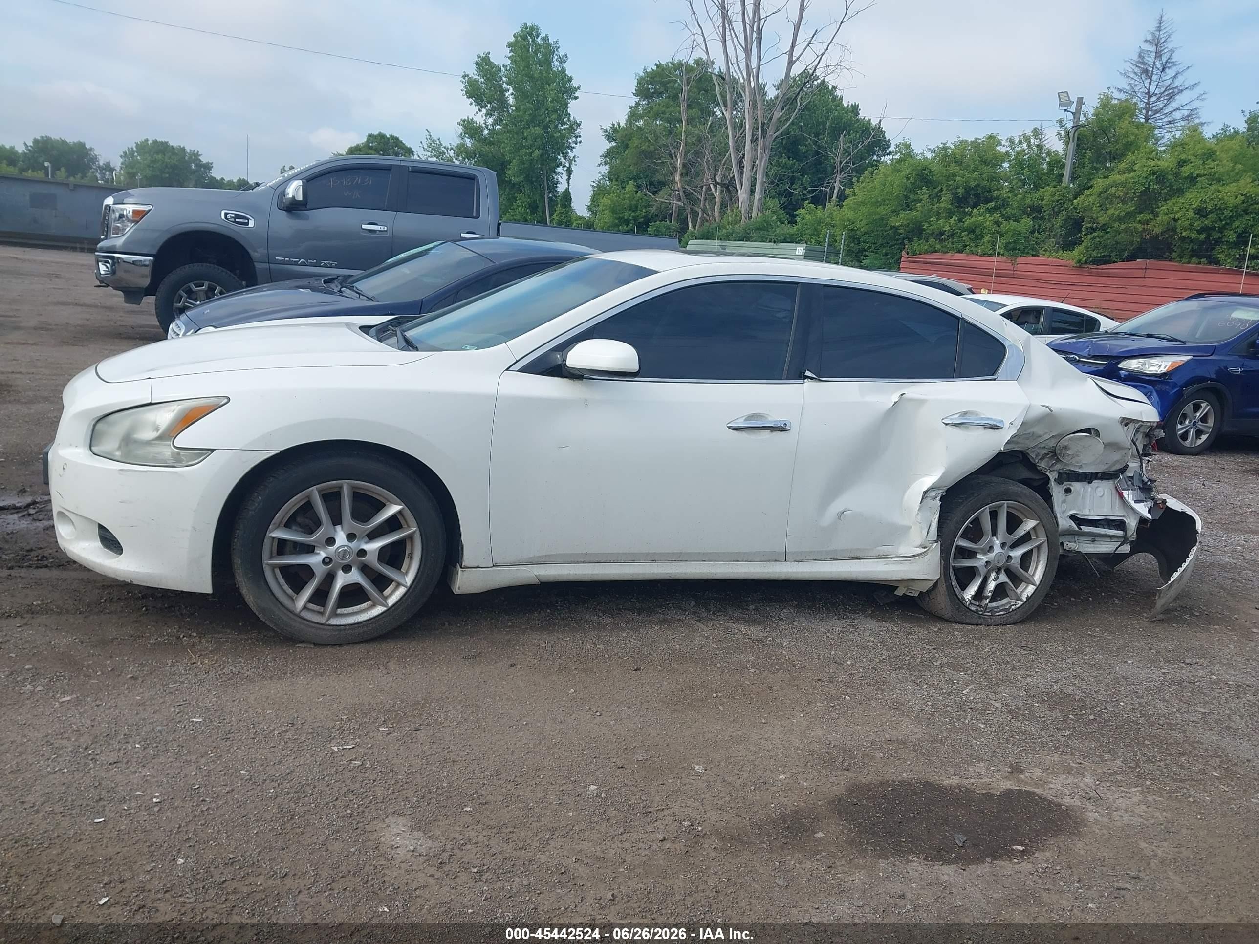 2011 Nissan Maxima 3.5 S White vin: 1N4AA5AP1BC851645