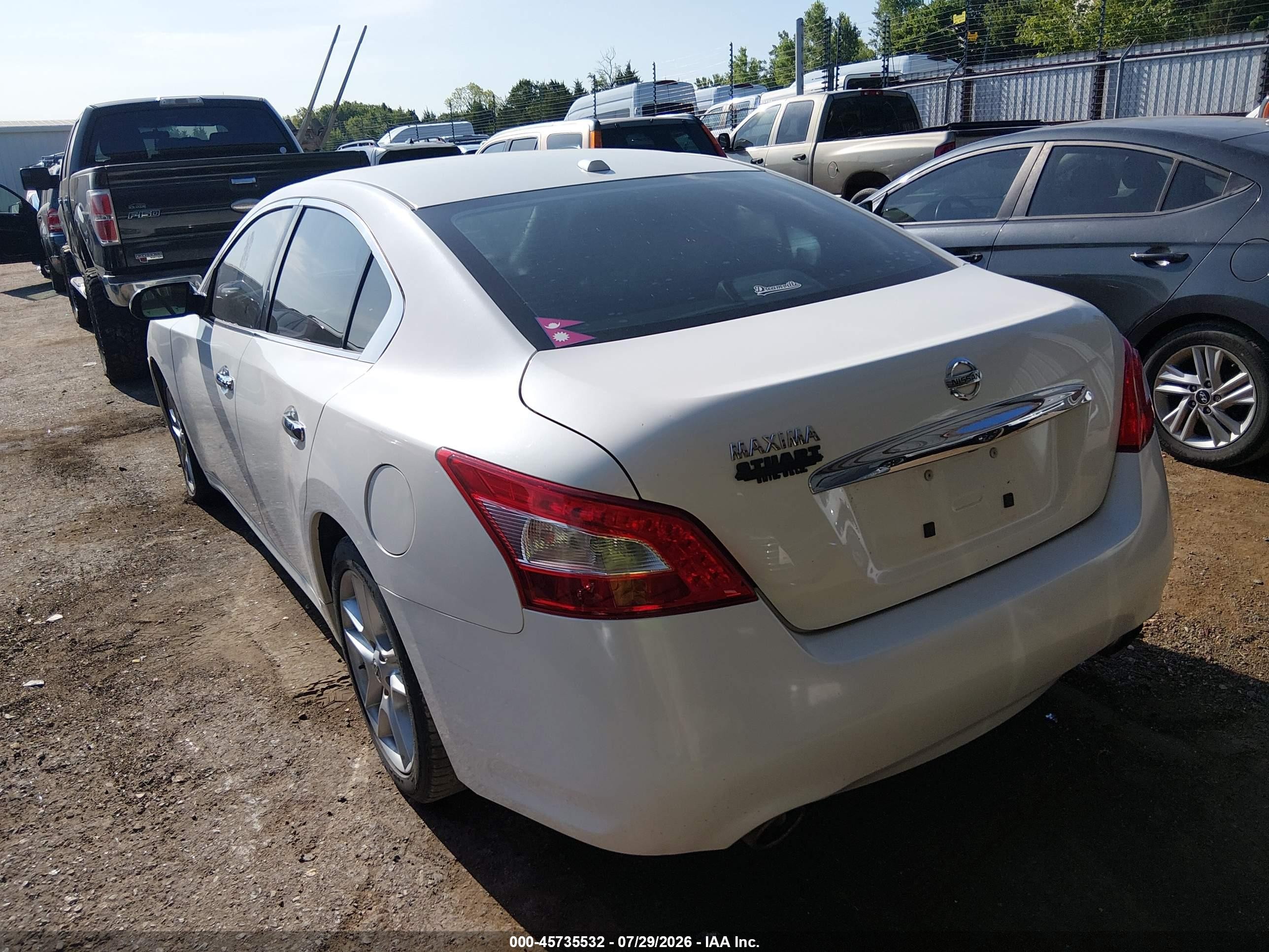 2011 Nissan Maxima 3.5 Sv White vin: 1N4AA5AP1BC862127