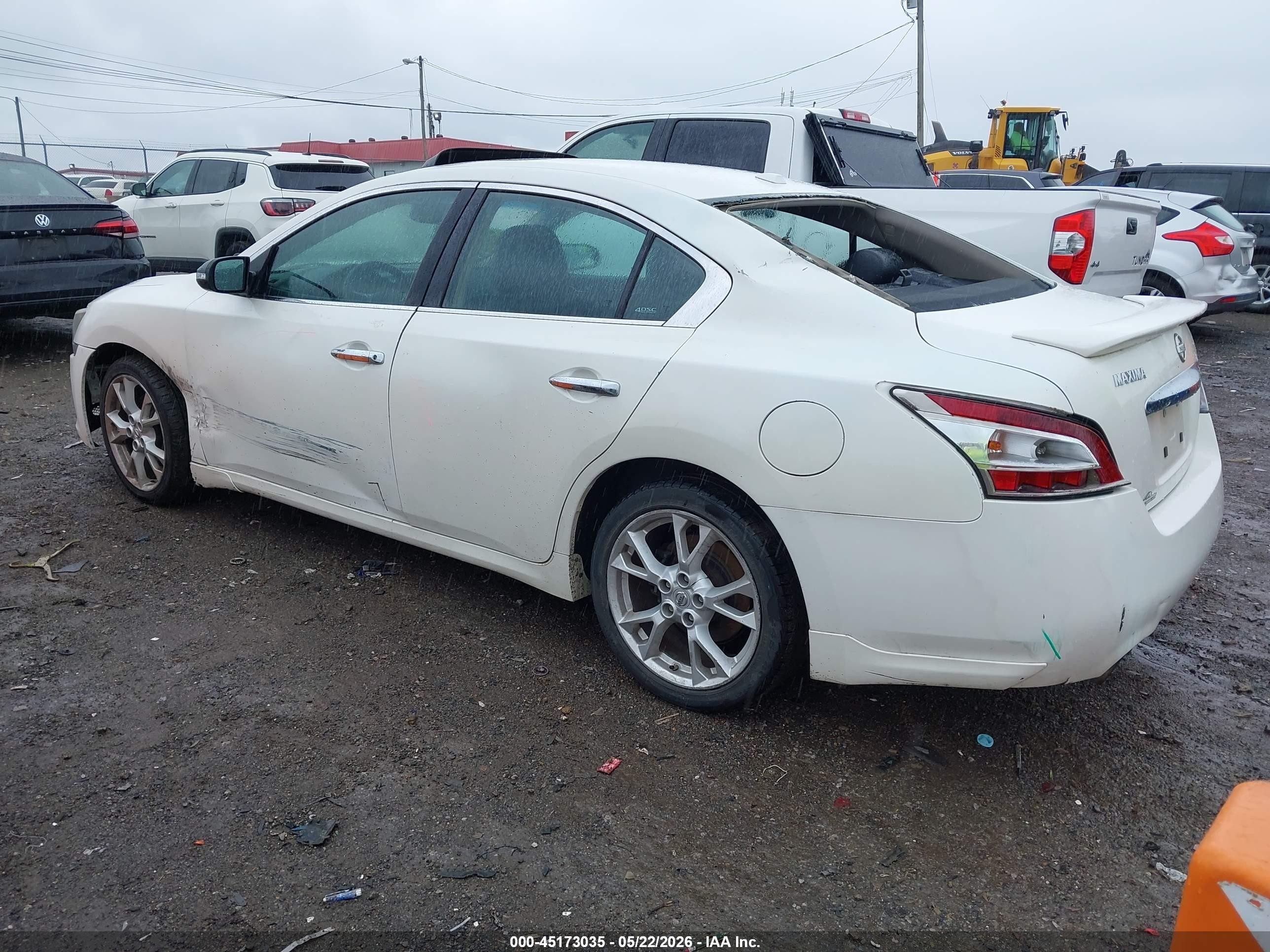 2012 Nissan Maxima 3.5 Sv White vin: 1N4AA5AP1CC810241