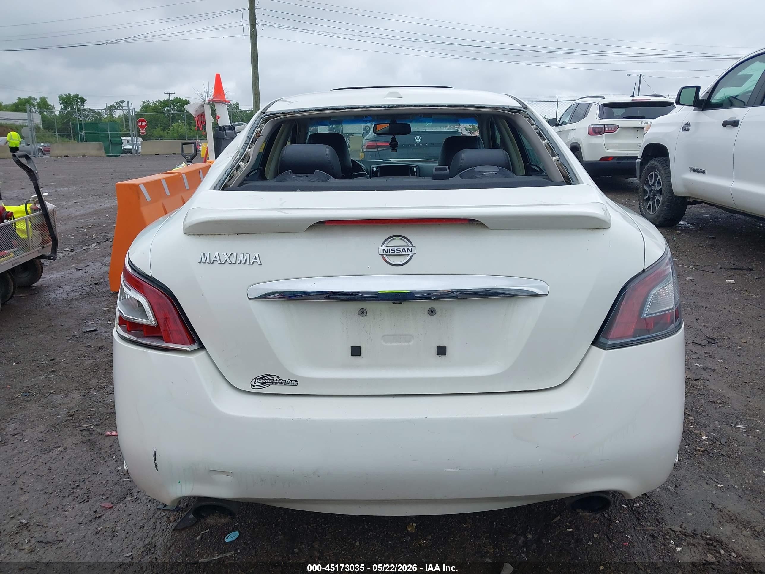 2012 Nissan Maxima 3.5 Sv White vin: 1N4AA5AP1CC810241