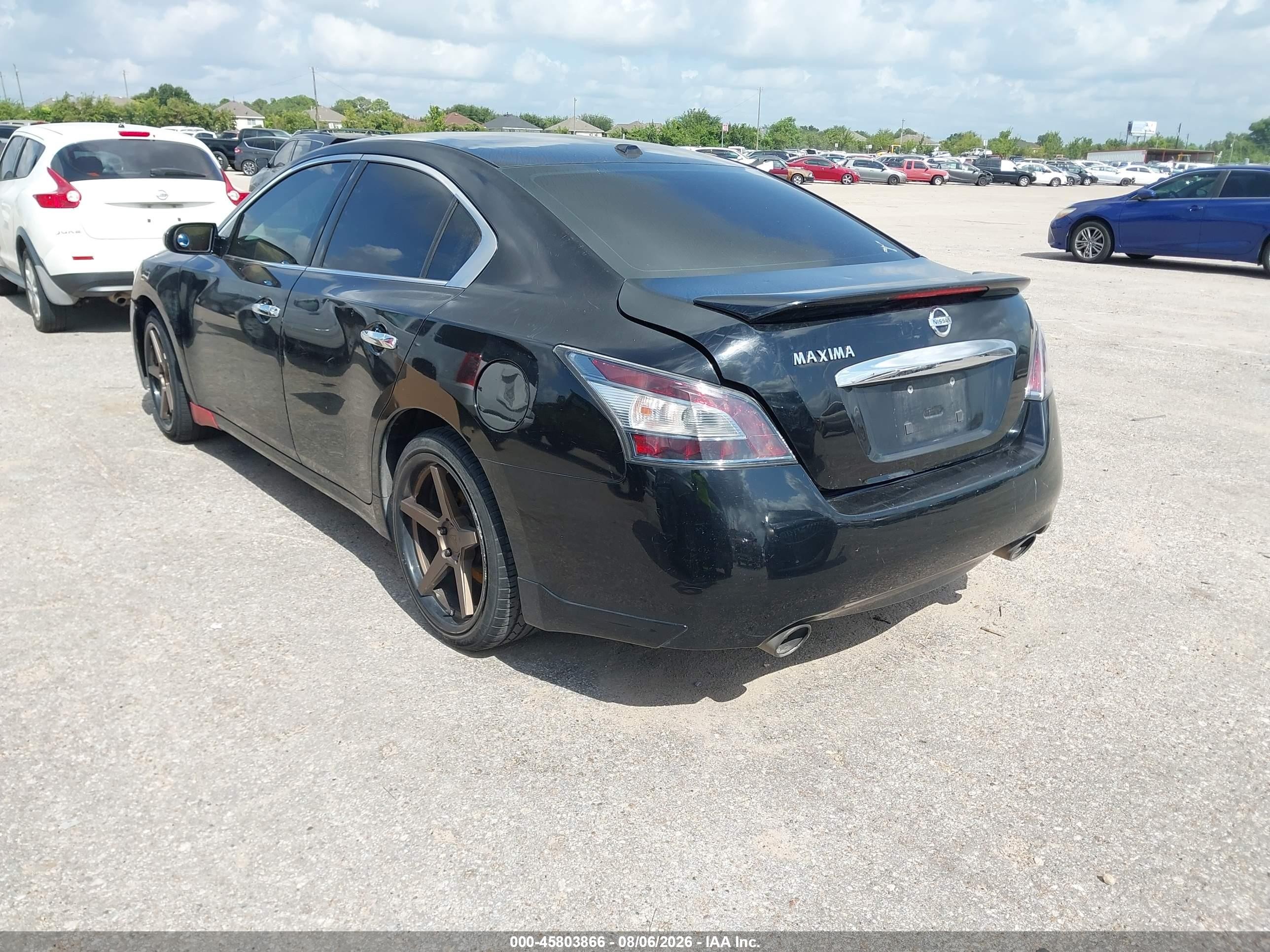 2012 Nissan Maxima 3.5 Sv Black vin: 1N4AA5AP1CC818033