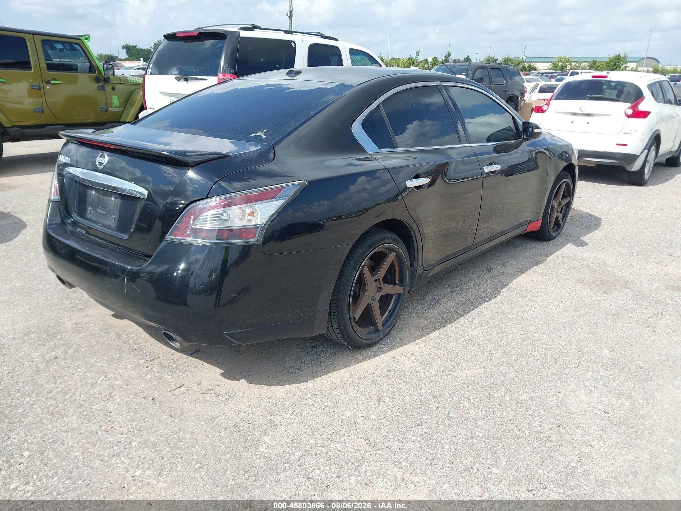2012 Nissan Maxima 3.5 Sv Black vin: 1N4AA5AP1CC818033