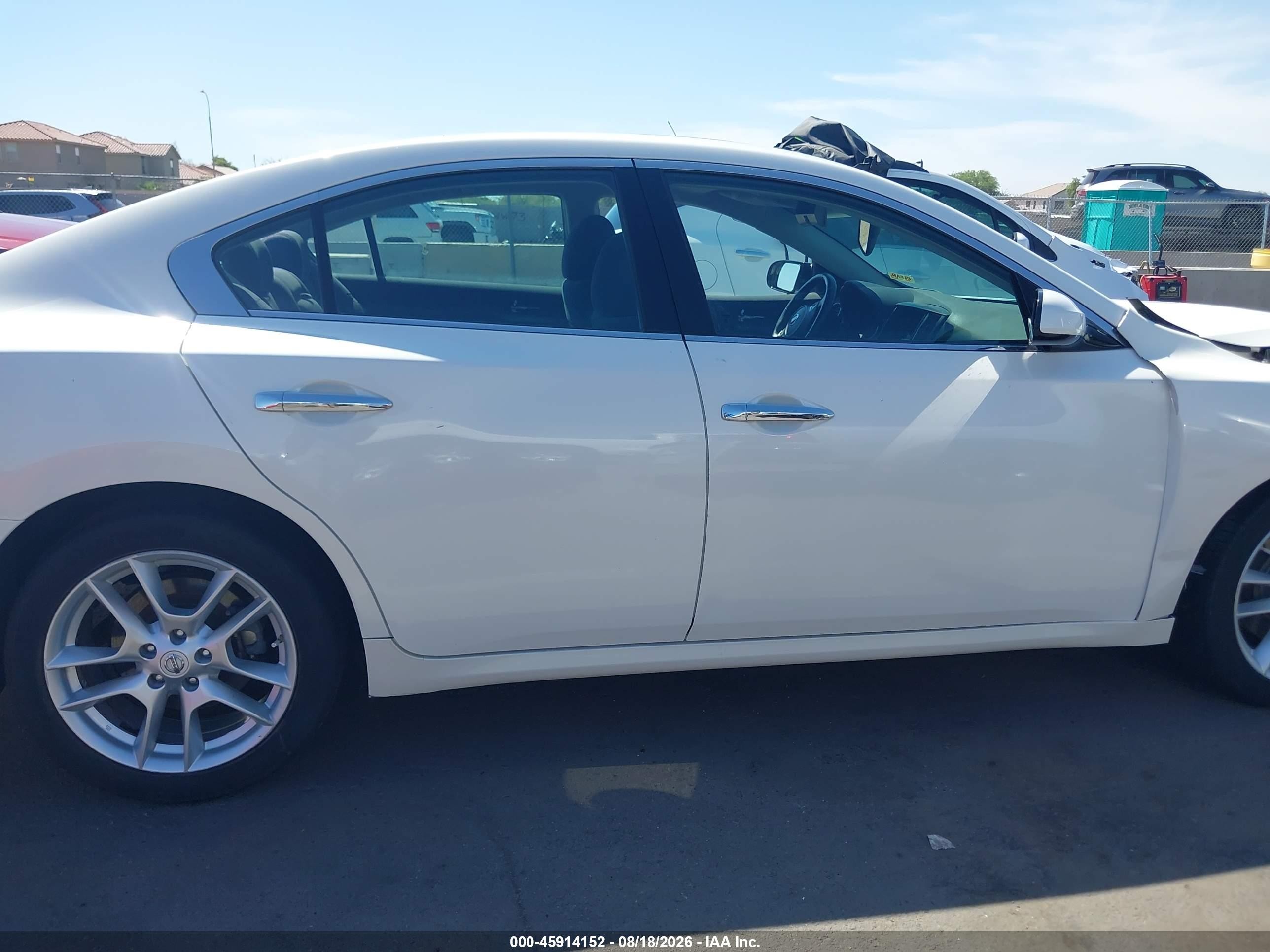 2012 Nissan Maxima 3.5 S White vin: 1N4AA5AP1CC821420
