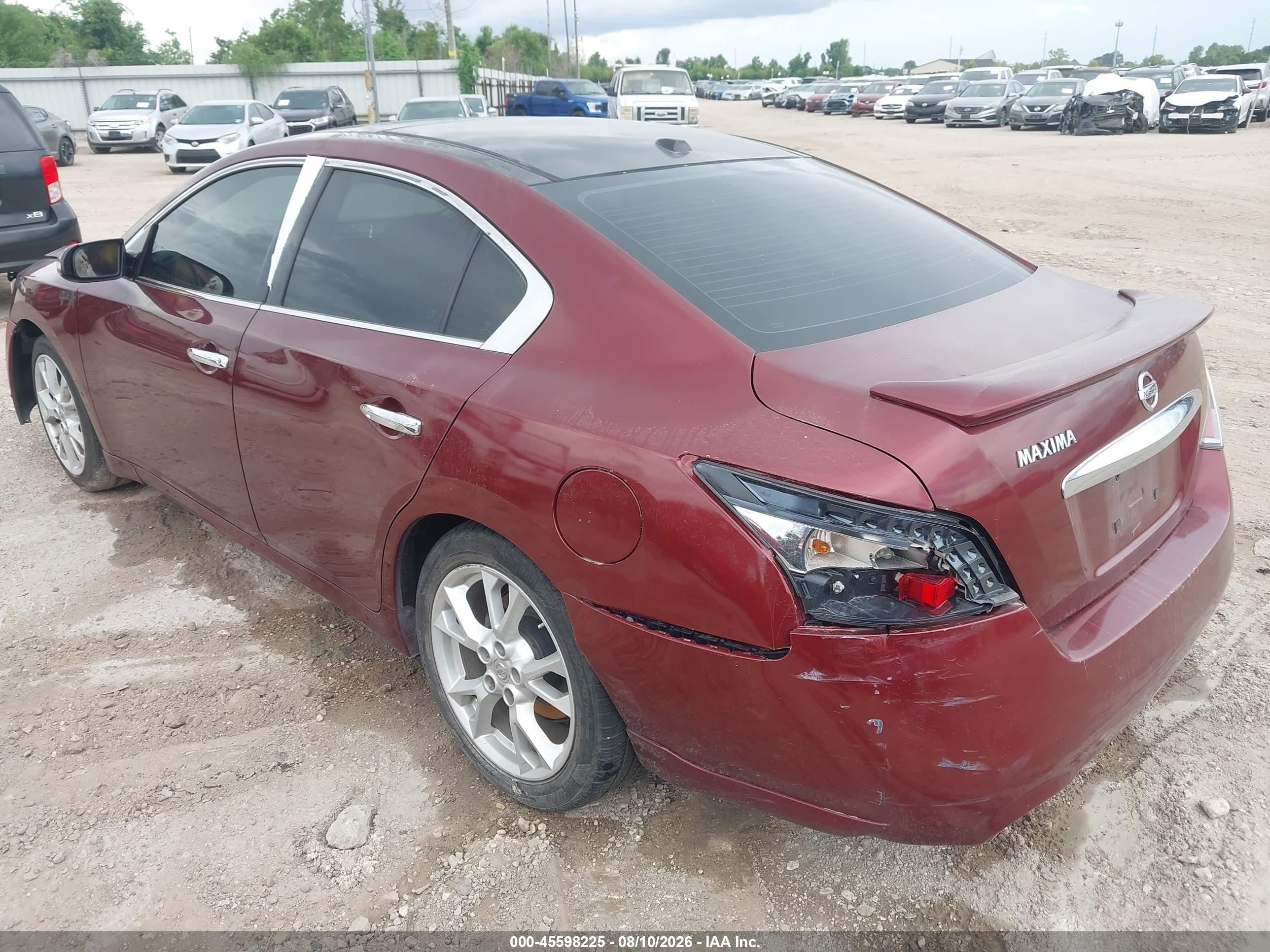 2012 Nissan Maxima 3.5 Sv Burgundy vin: 1N4AA5AP1CC821563