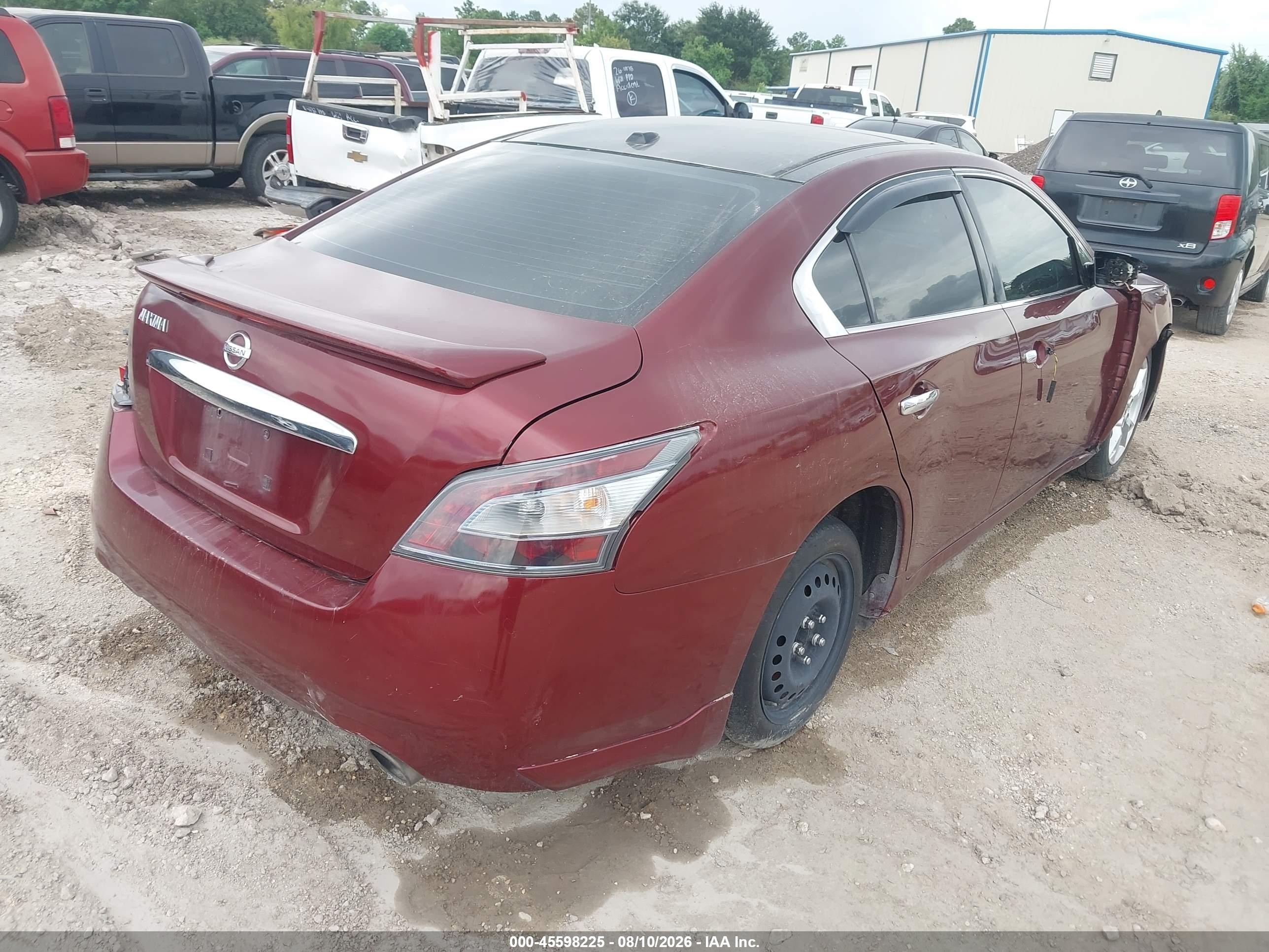 2012 Nissan Maxima 3.5 Sv Burgundy vin: 1N4AA5AP1CC821563