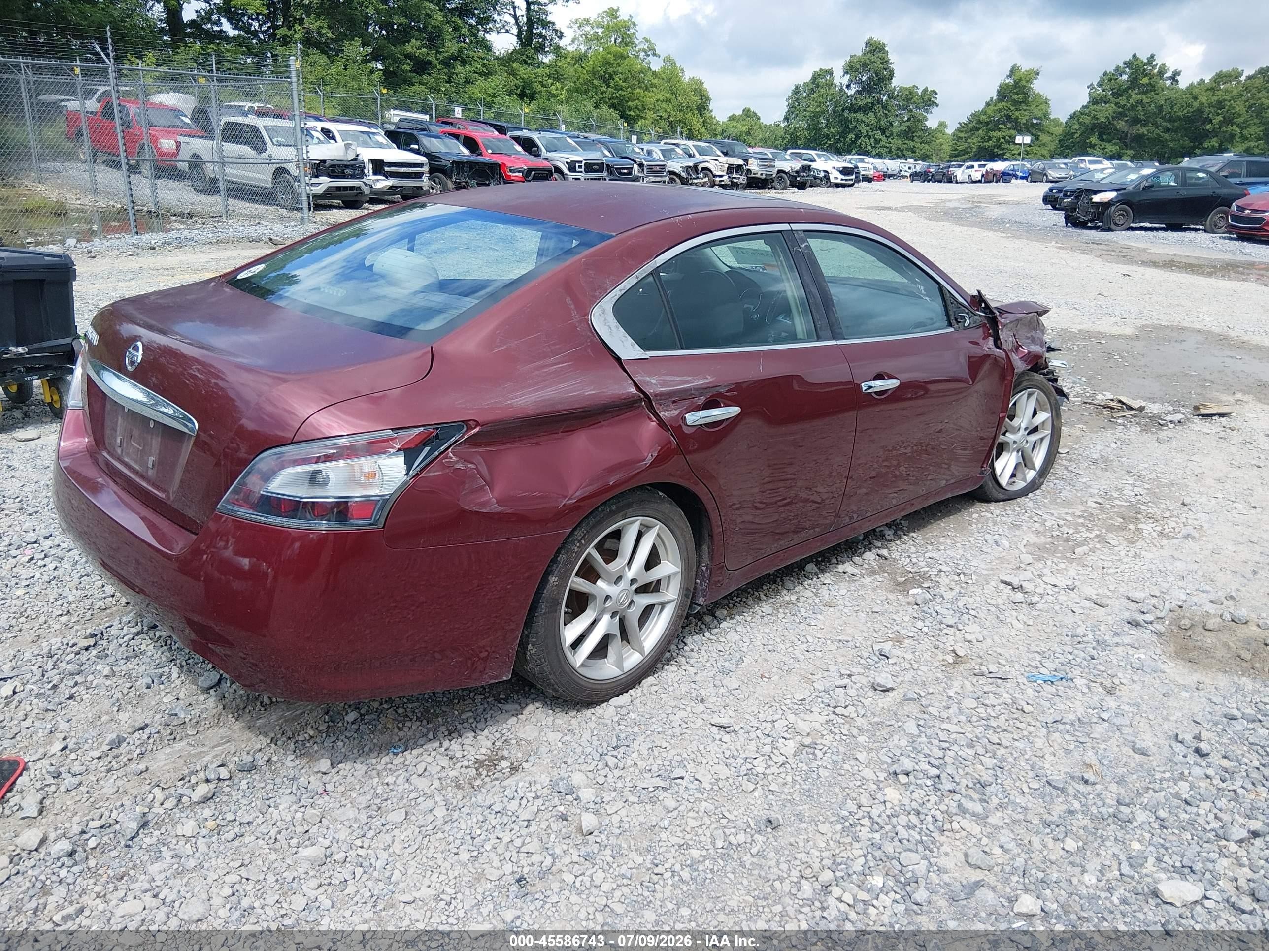 2012 Nissan Maxima 3.5 S Burgundy vin: 1N4AA5AP1CC822597