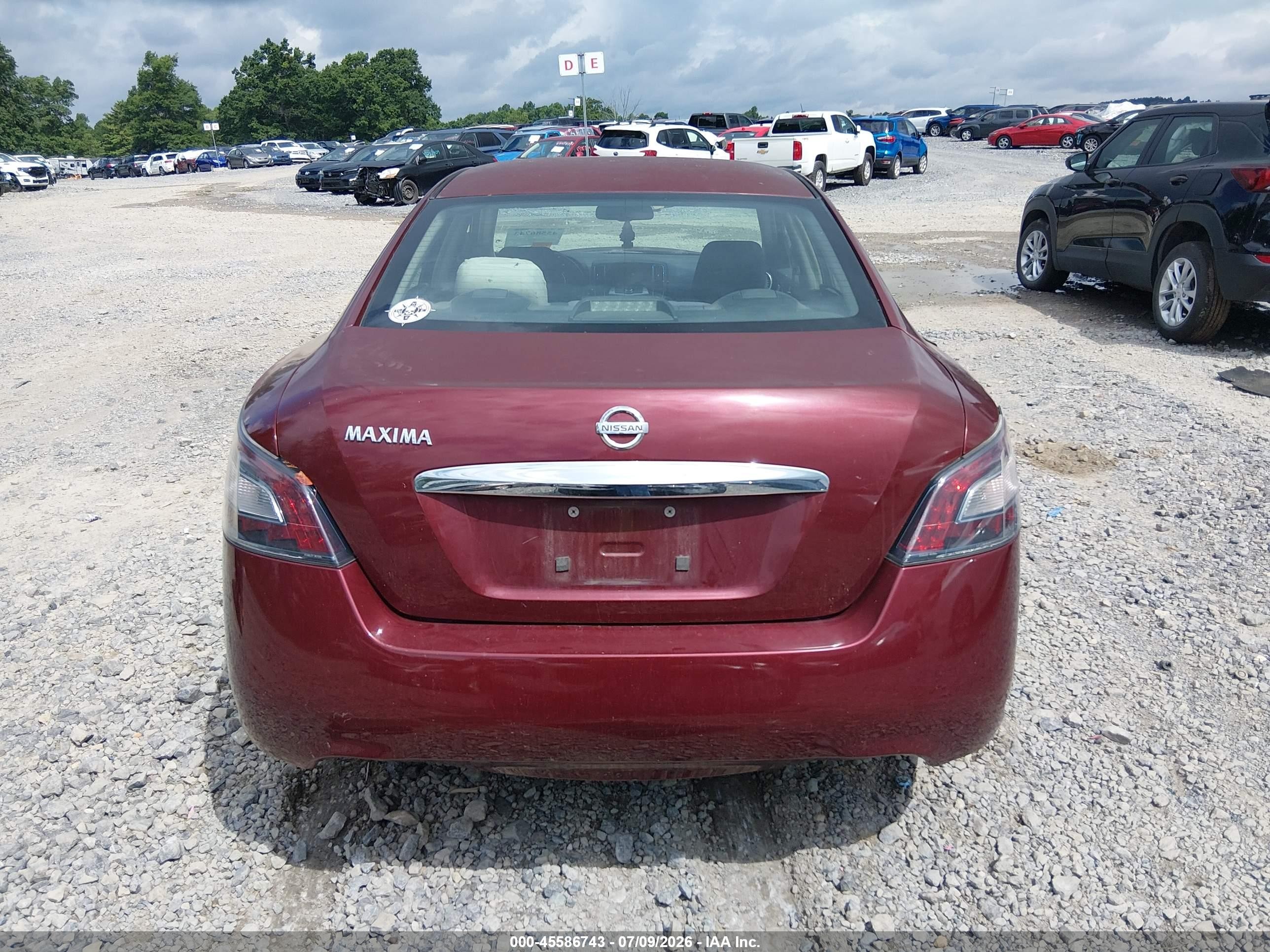 2012 Nissan Maxima 3.5 S Burgundy vin: 1N4AA5AP1CC822597