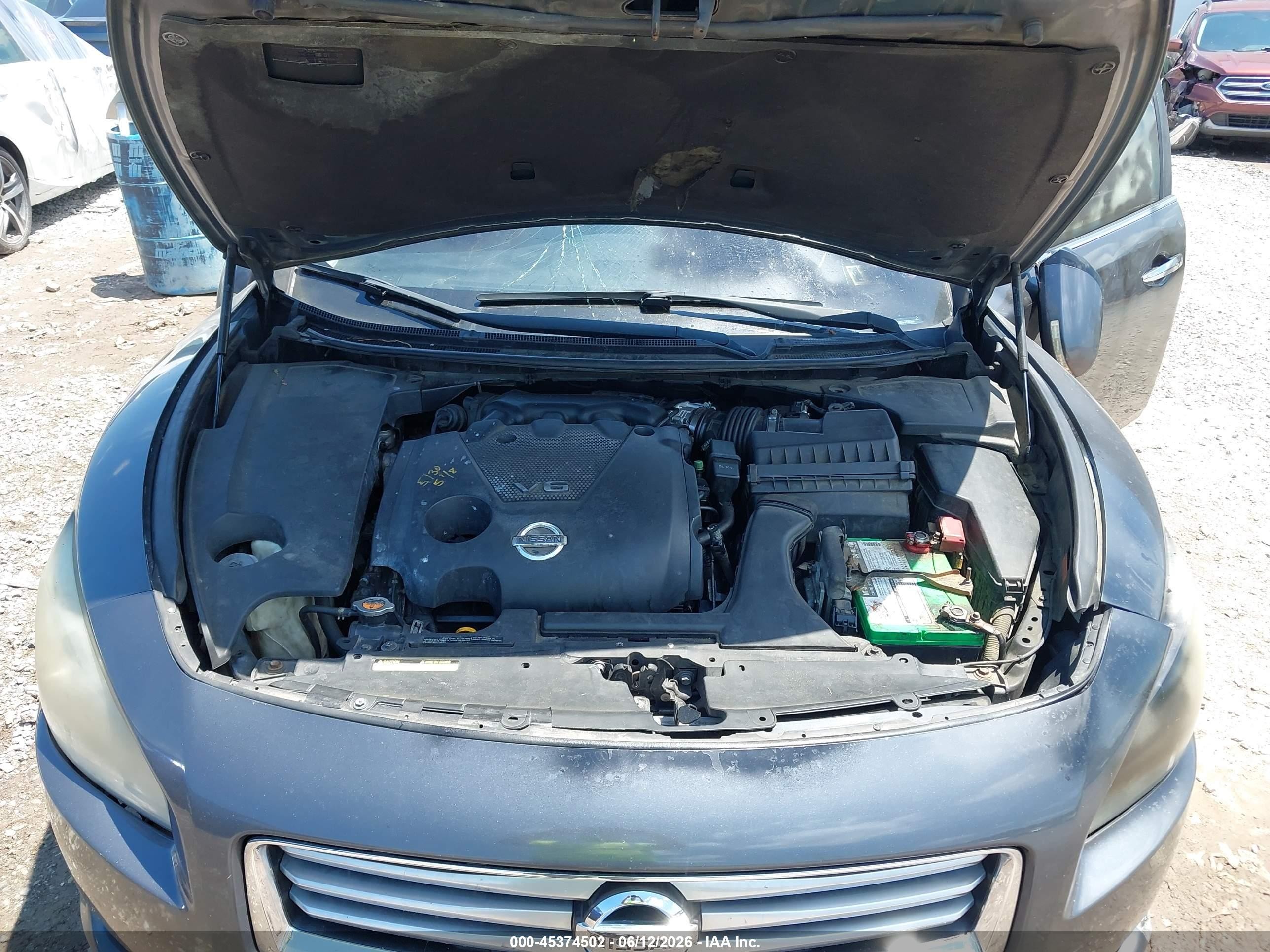 2012 Nissan Maxima 3.5 Sv Gray vin: 1N4AA5AP1CC822809