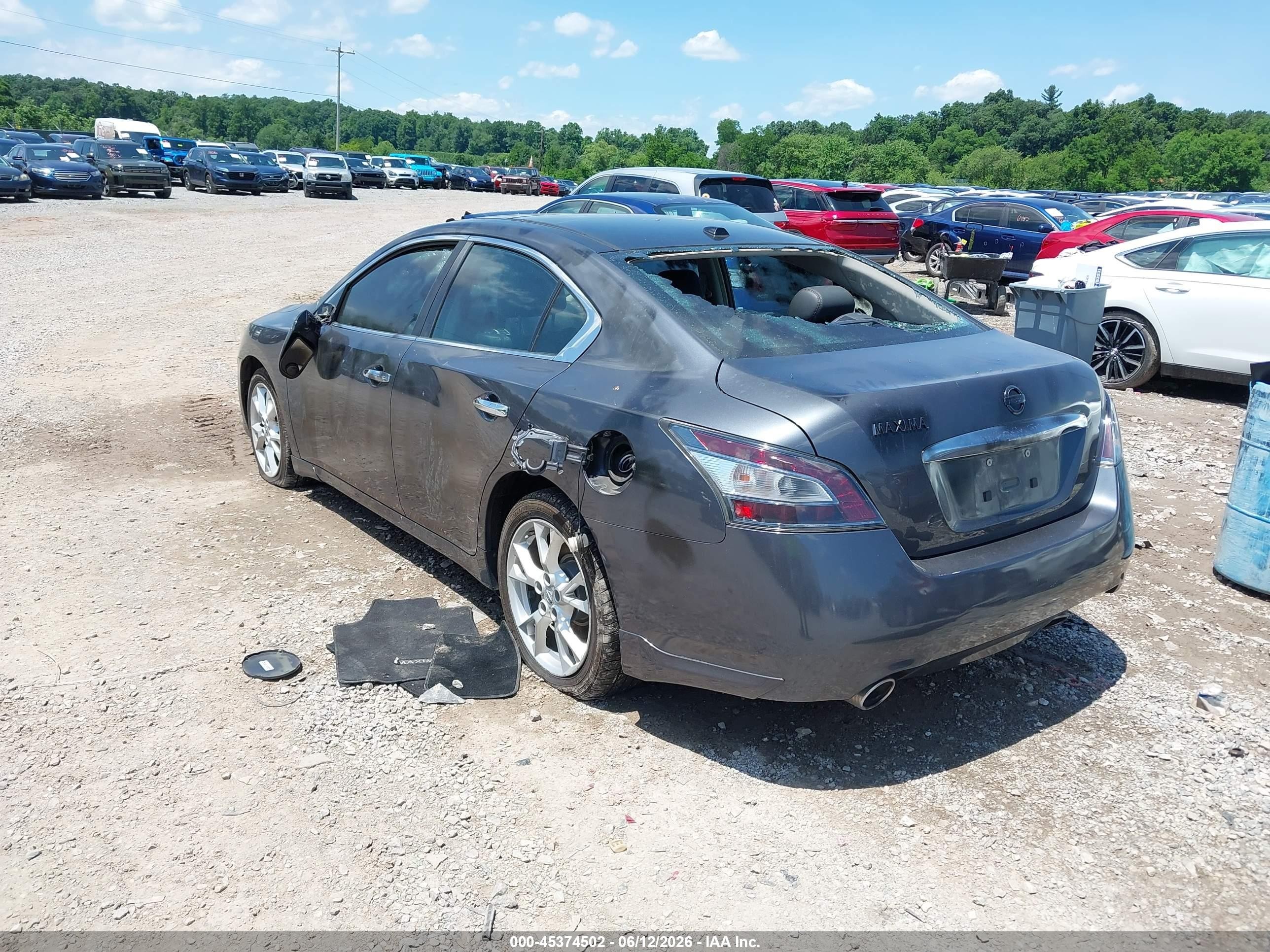 2012 Nissan Maxima 3.5 Sv Gray vin: 1N4AA5AP1CC822809