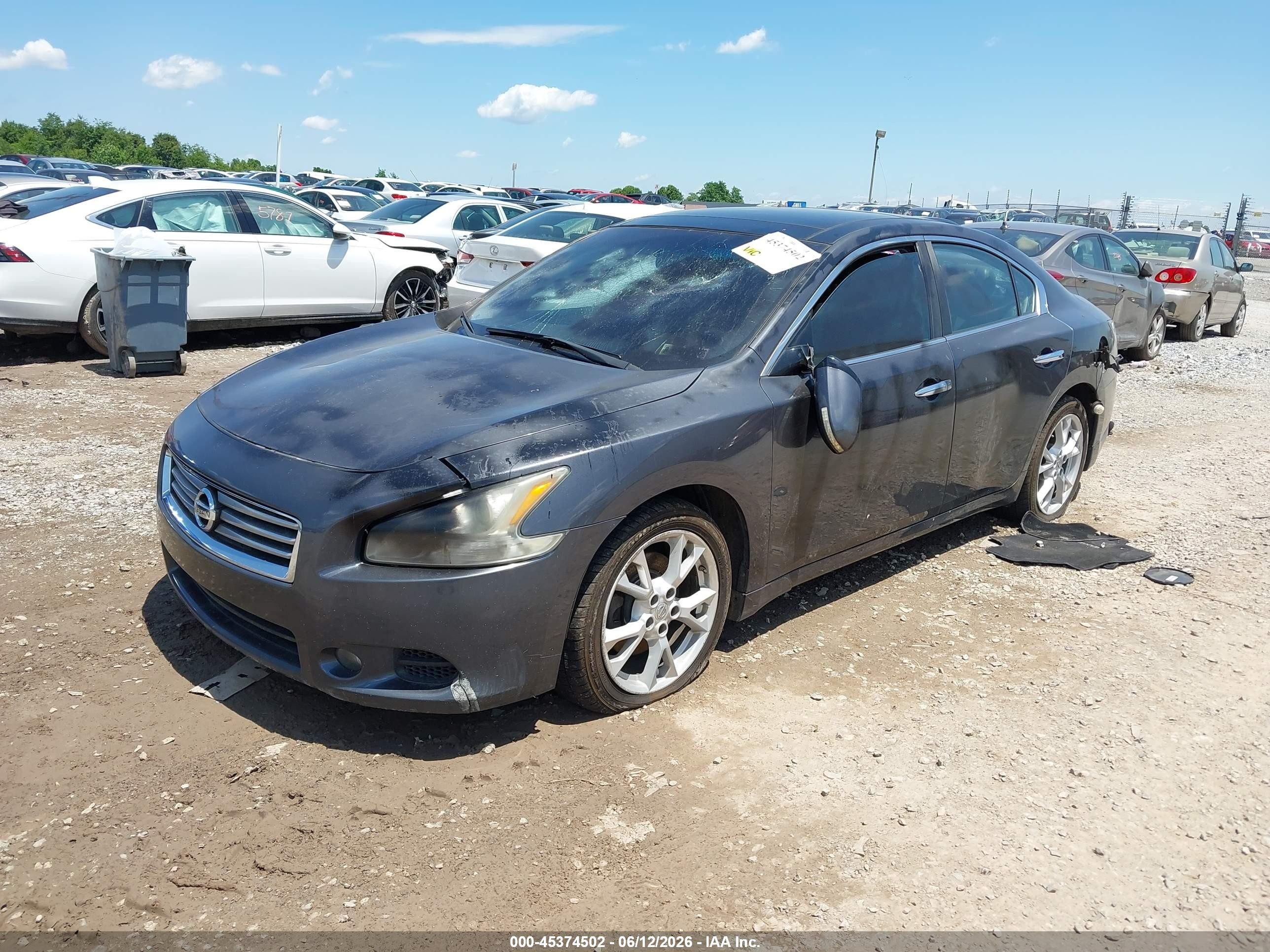2012 Nissan Maxima 3.5 Sv Gray vin: 1N4AA5AP1CC822809