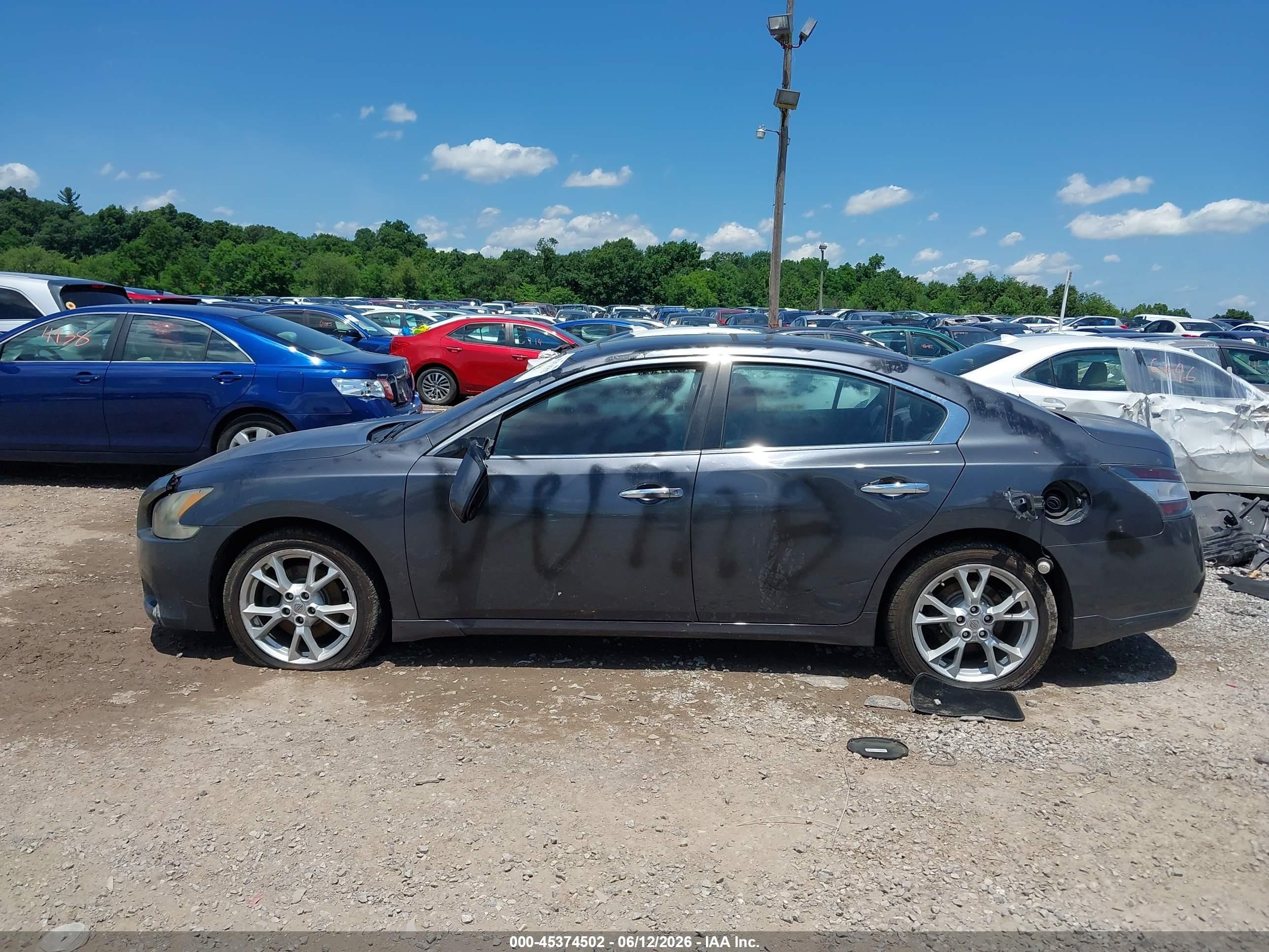 2012 Nissan Maxima 3.5 Sv Gray vin: 1N4AA5AP1CC822809