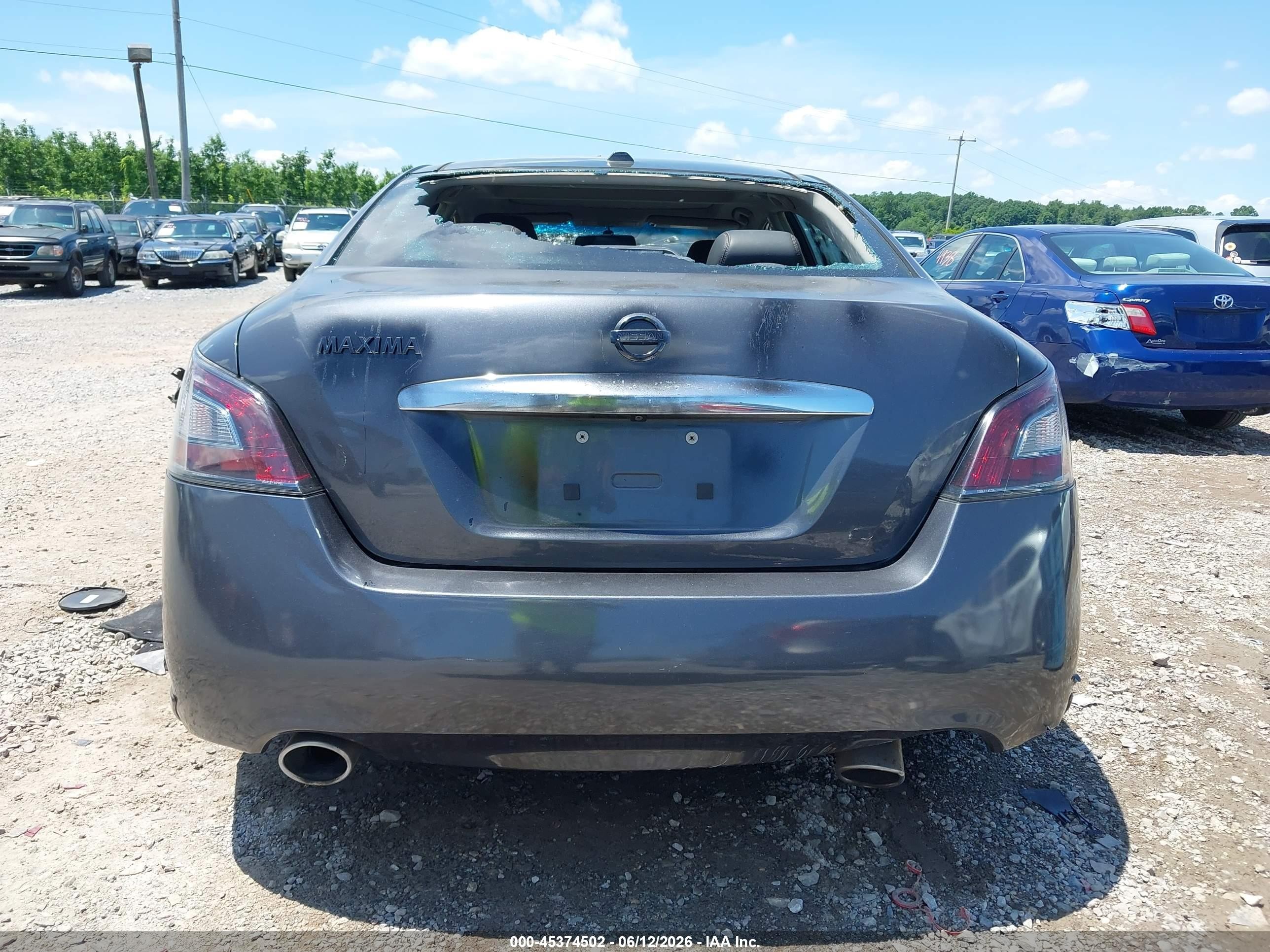 2012 Nissan Maxima 3.5 Sv Gray vin: 1N4AA5AP1CC822809