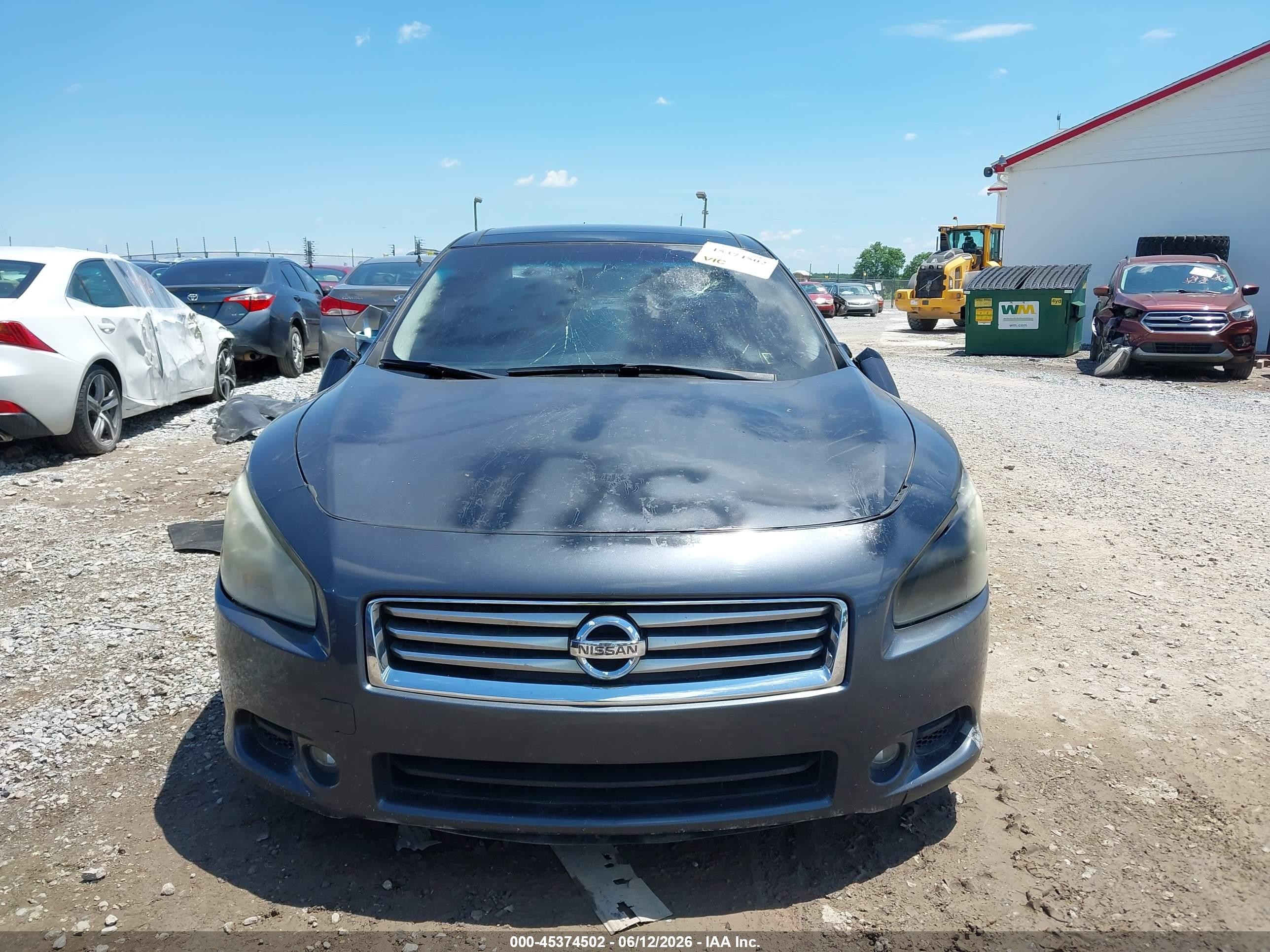 2012 Nissan Maxima 3.5 Sv Gray vin: 1N4AA5AP1CC822809