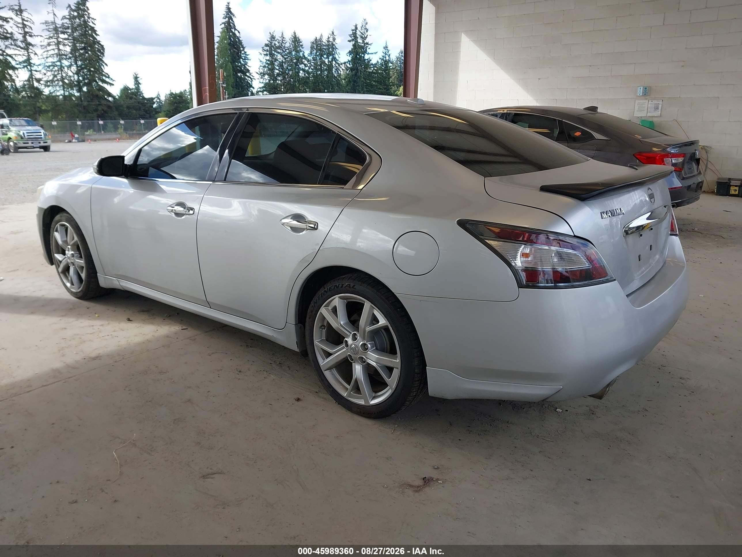 2012 Nissan Maxima 3.5 Sv Серебряный vin: 1N4AA5AP1CC841814
