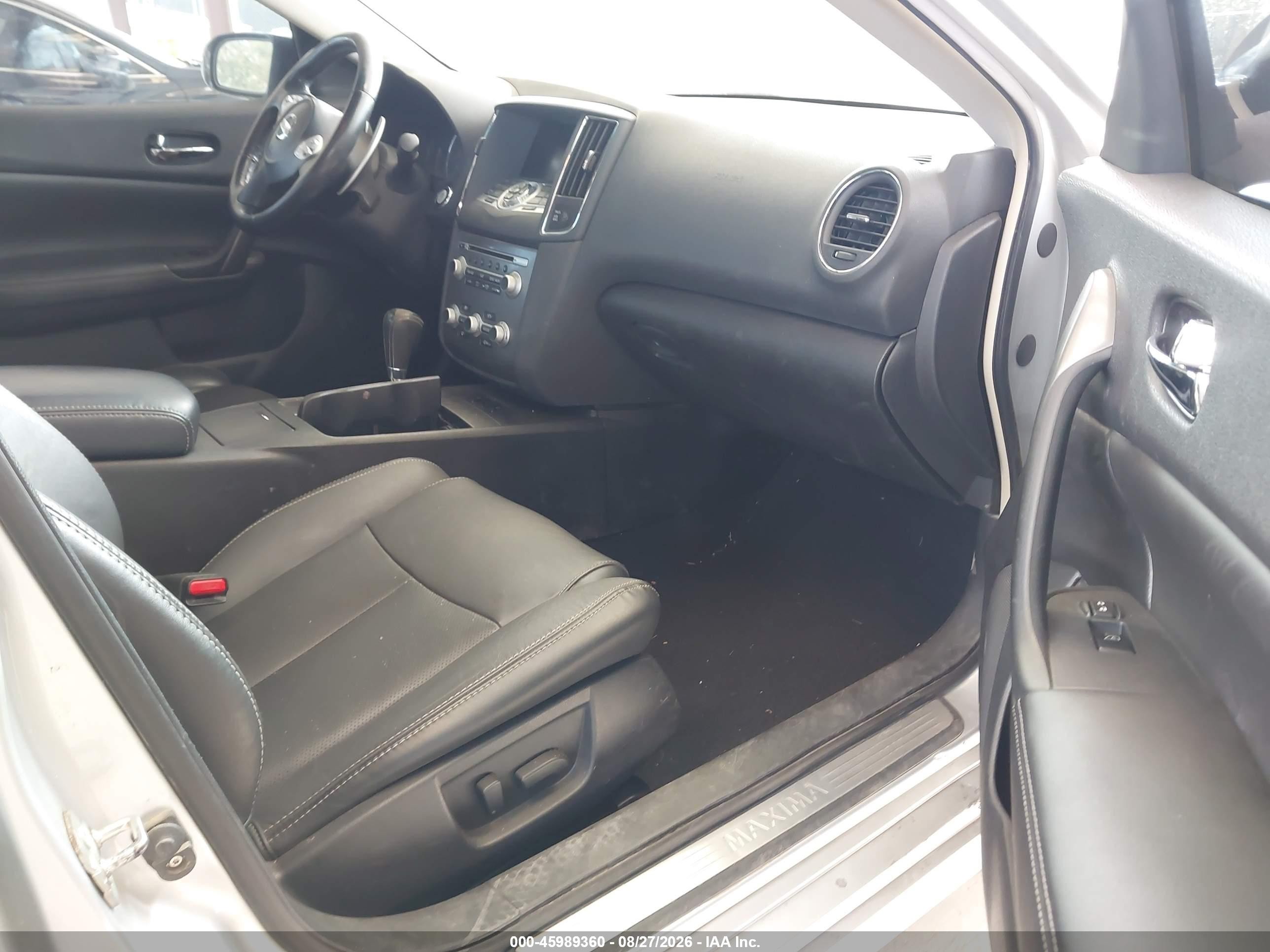 2012 Nissan Maxima 3.5 Sv Серебряный vin: 1N4AA5AP1CC841814