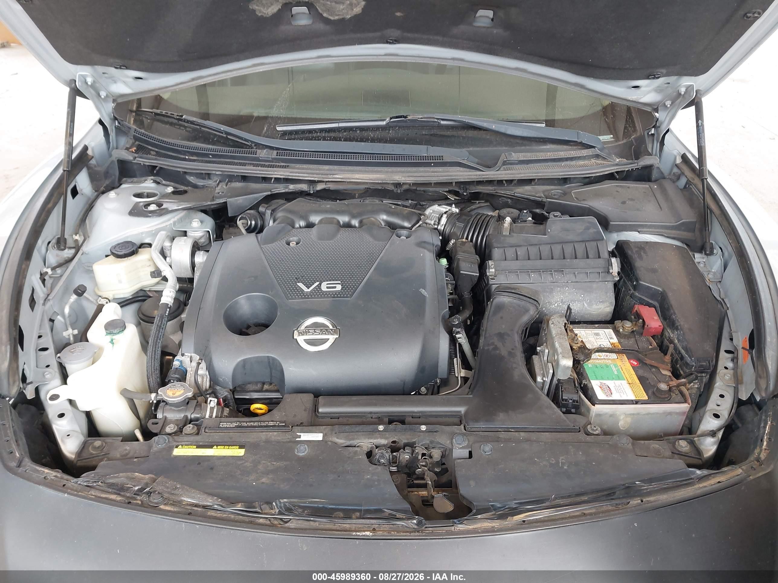 2012 Nissan Maxima 3.5 Sv Серебряный vin: 1N4AA5AP1CC841814