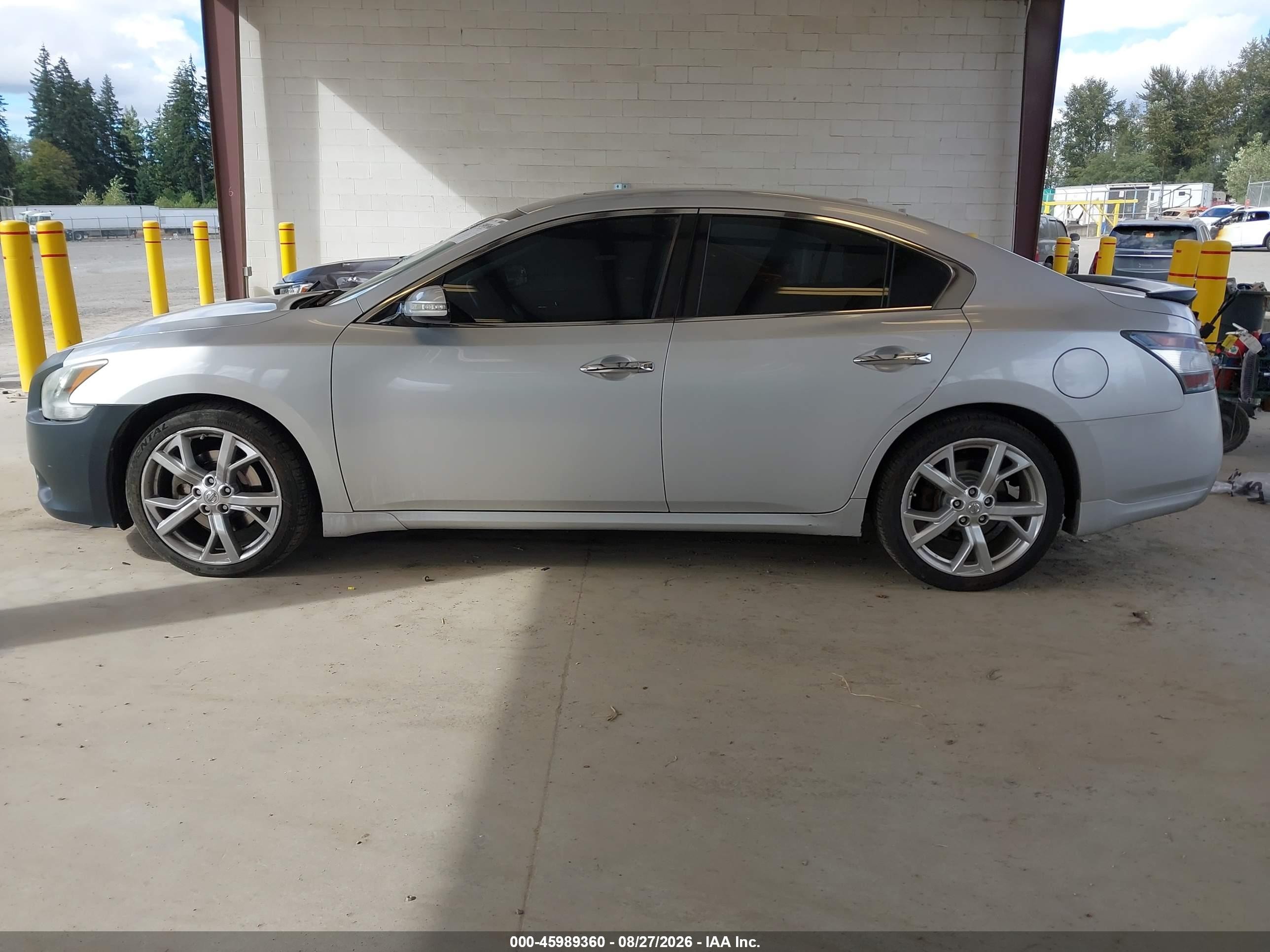2012 Nissan Maxima 3.5 Sv Серебряный vin: 1N4AA5AP1CC841814