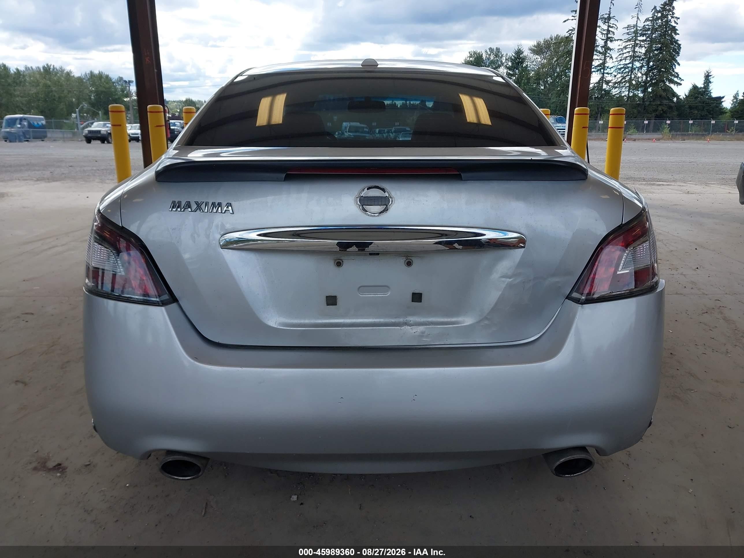 2012 Nissan Maxima 3.5 Sv Серебряный vin: 1N4AA5AP1CC841814