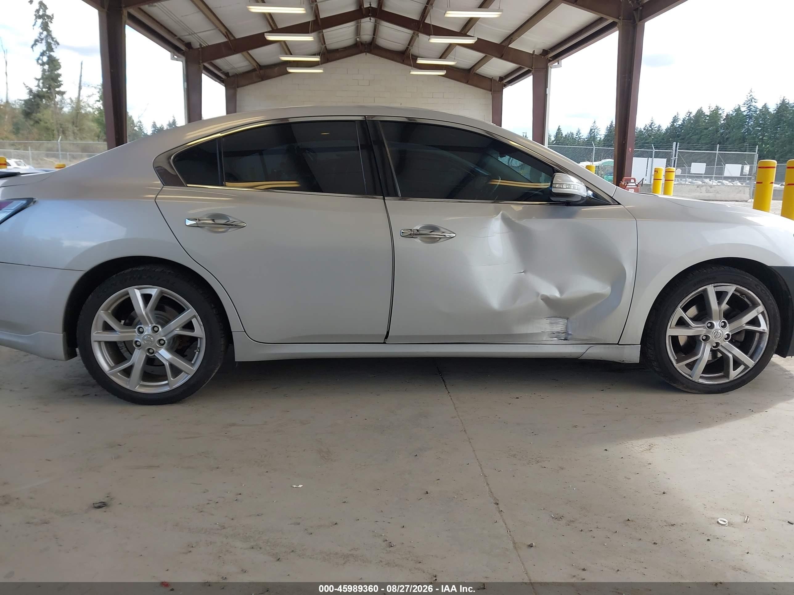 2012 Nissan Maxima 3.5 Sv Серебряный vin: 1N4AA5AP1CC841814