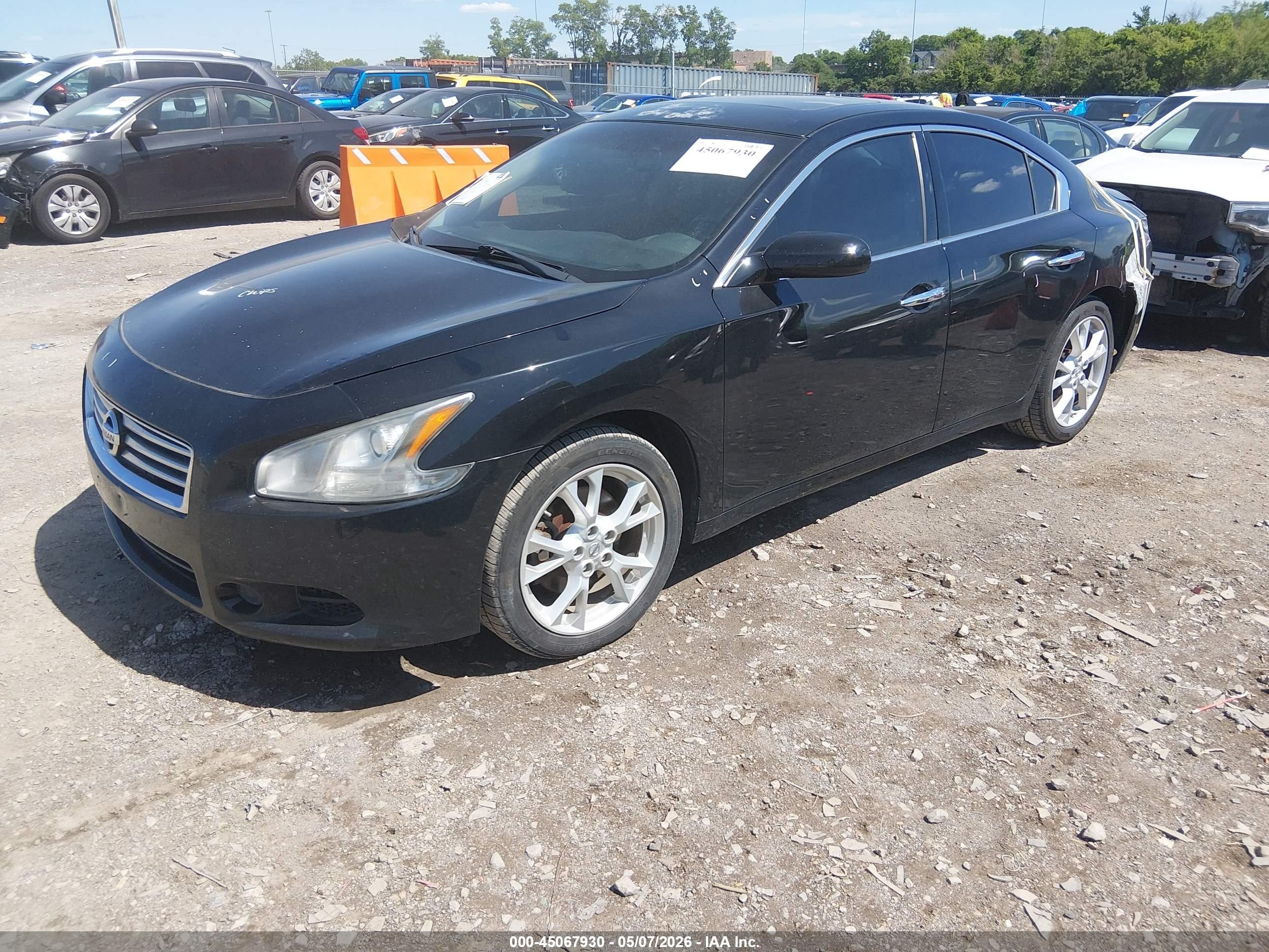 2012 Nissan Maxima 3.5 S Black vin: 1N4AA5AP1CC851677