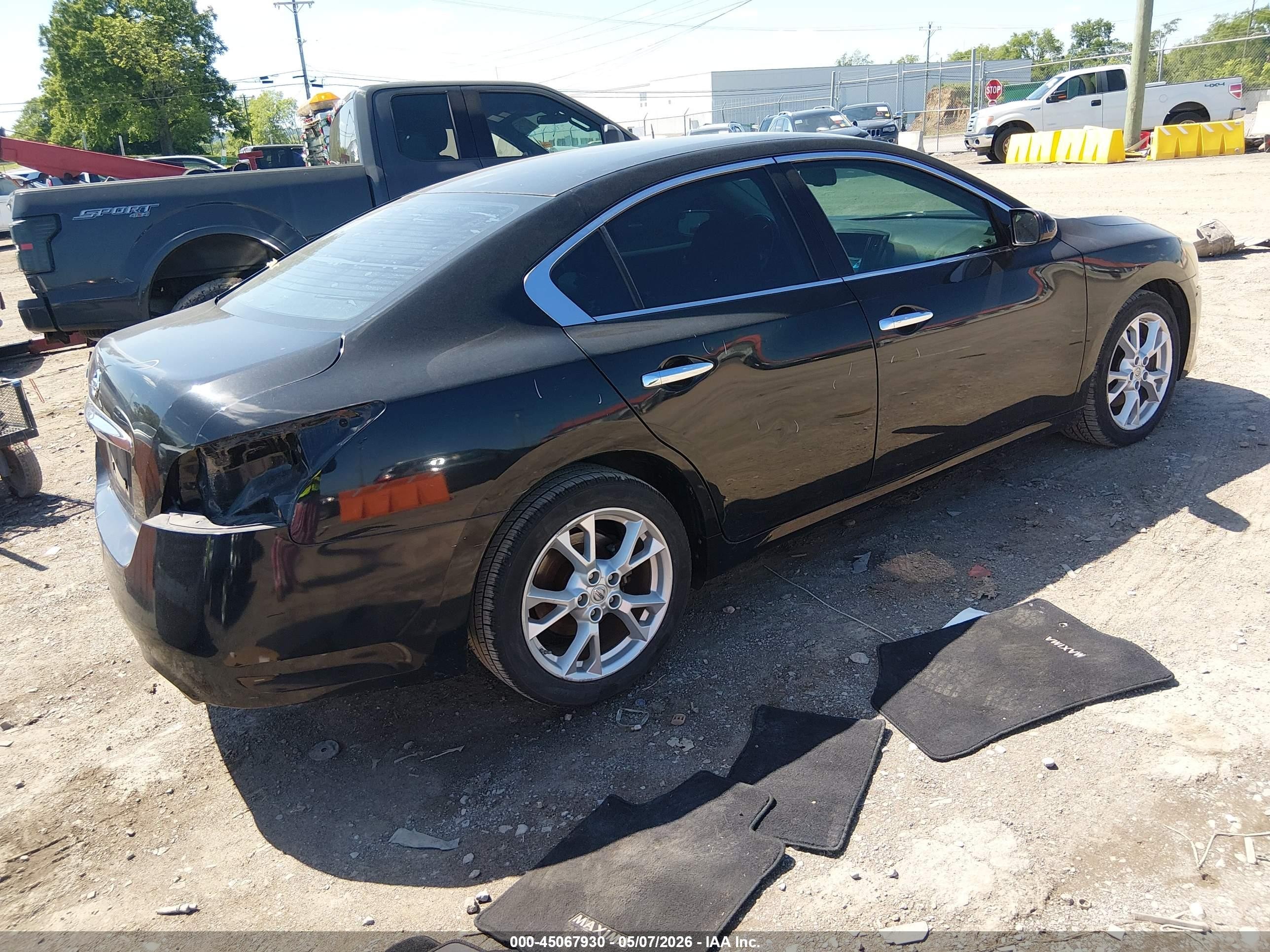 2012 Nissan Maxima 3.5 S Black vin: 1N4AA5AP1CC851677