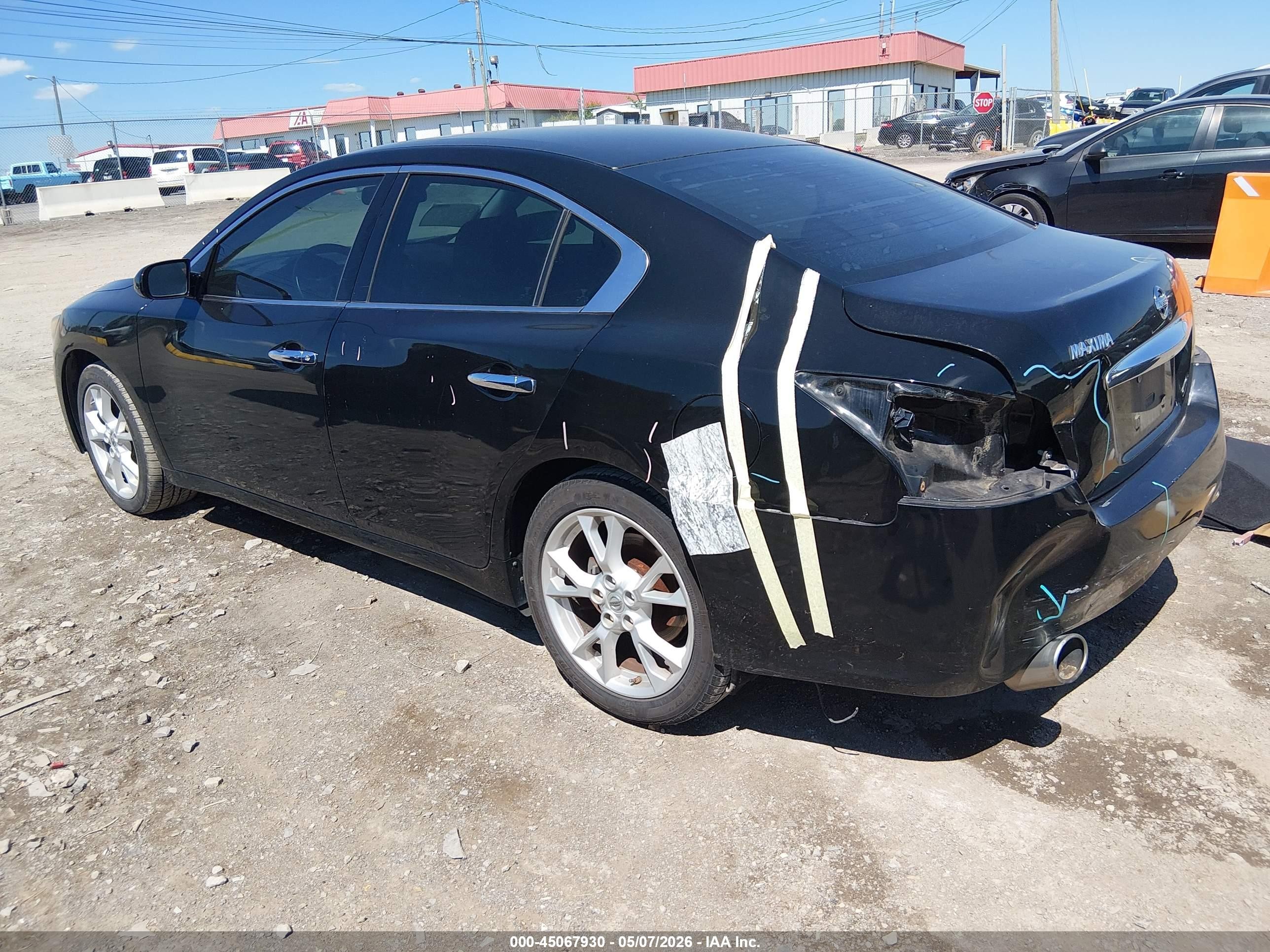 2012 Nissan Maxima 3.5 S Black vin: 1N4AA5AP1CC851677