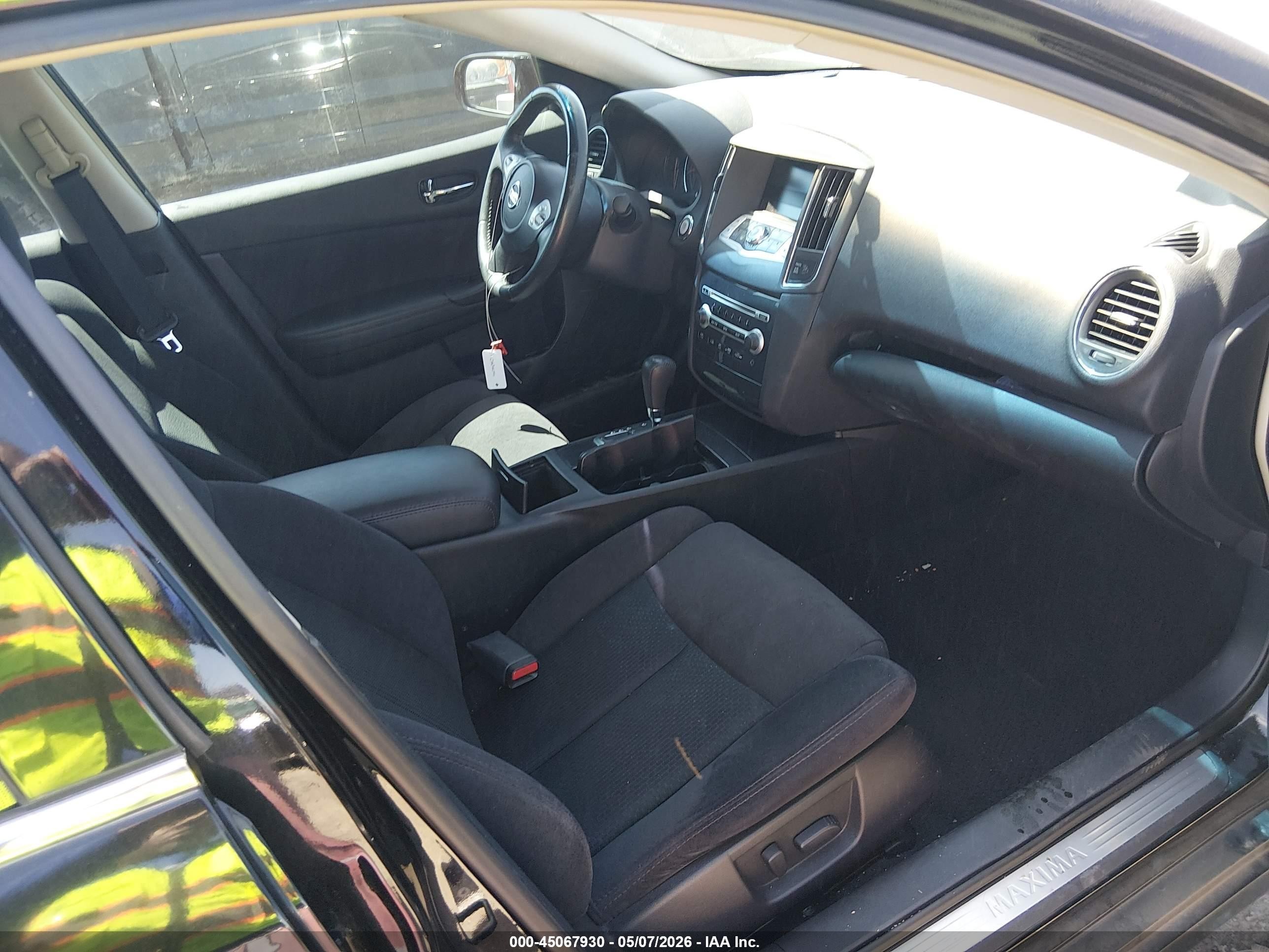 2012 Nissan Maxima 3.5 S Black vin: 1N4AA5AP1CC851677