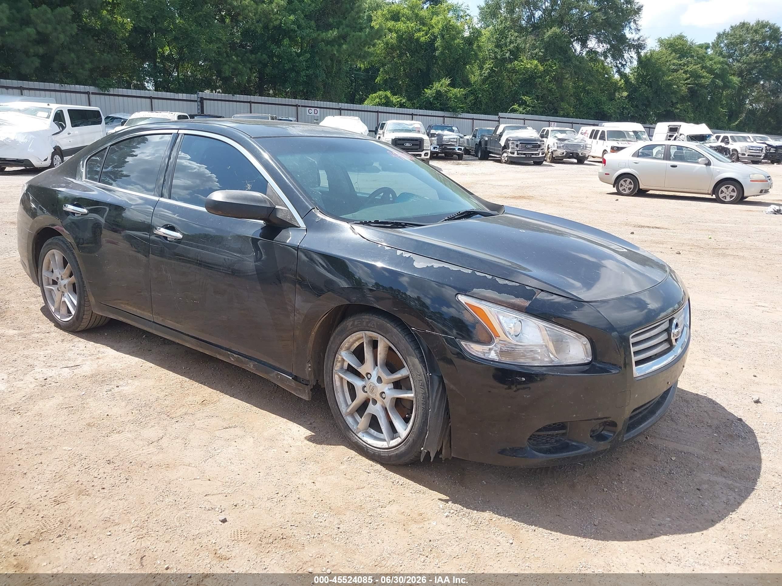 2012 Nissan Maxima 3.5 S Black vin: 1N4AA5AP1CC859049