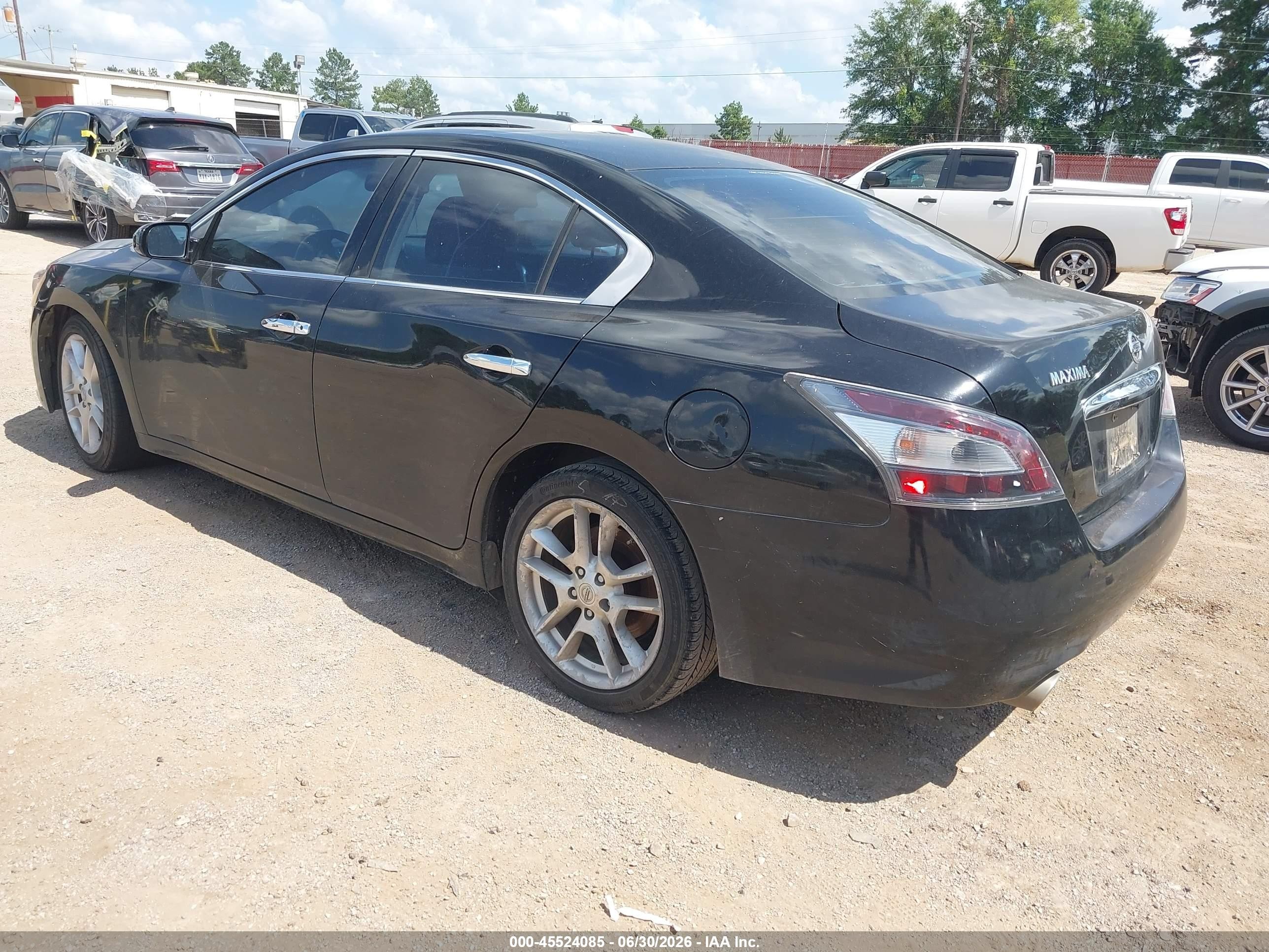 2012 Nissan Maxima 3.5 S Black vin: 1N4AA5AP1CC859049