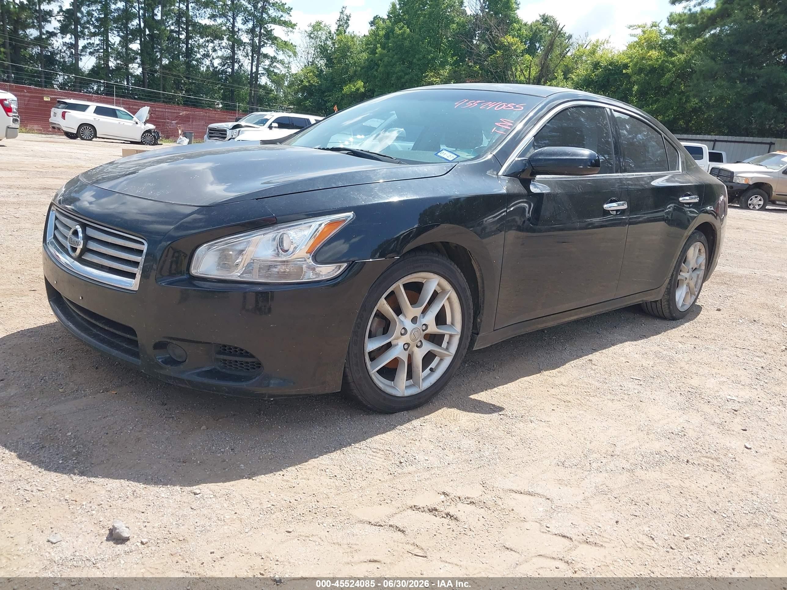 2012 Nissan Maxima 3.5 S Black vin: 1N4AA5AP1CC859049
