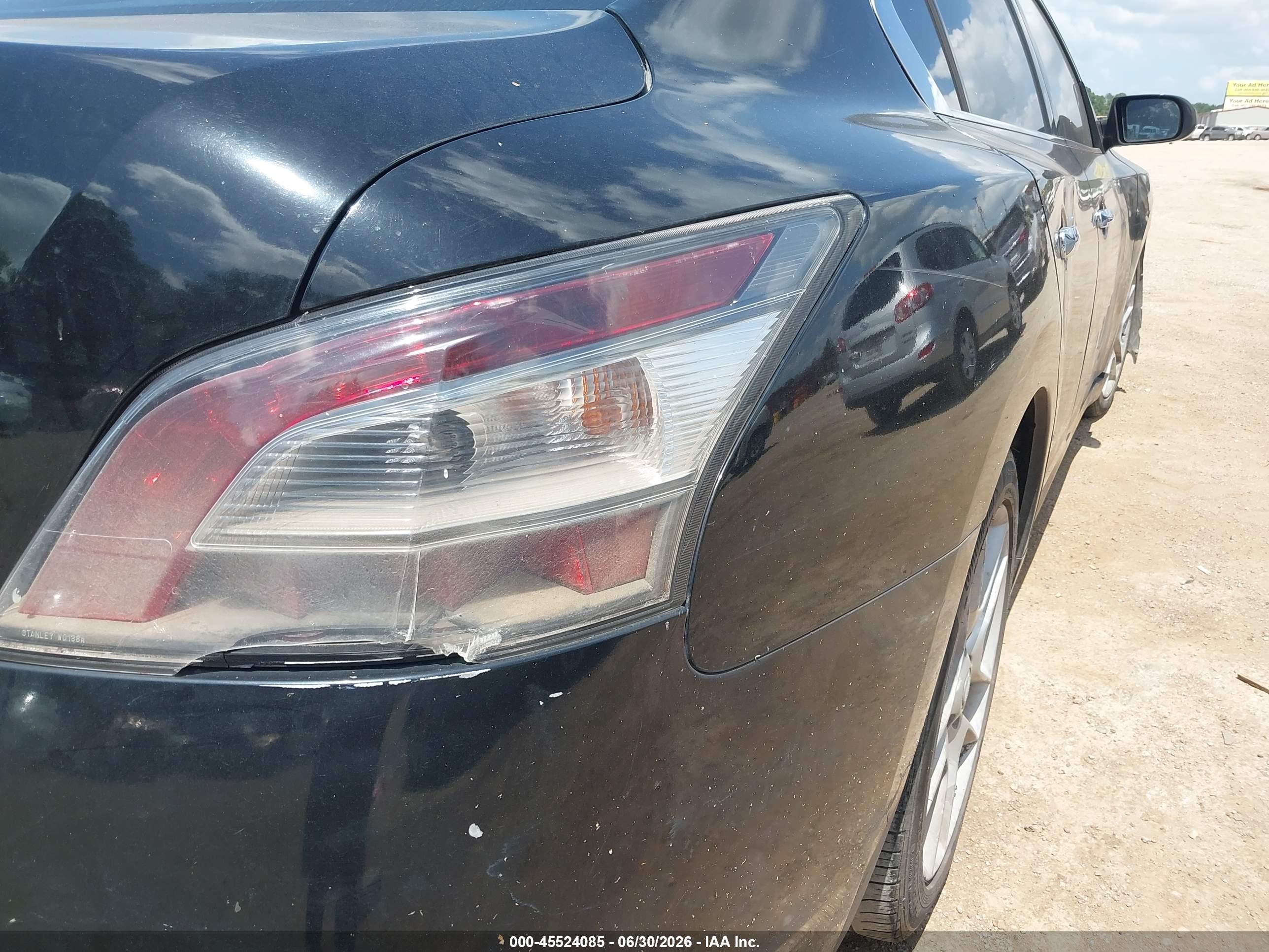2012 Nissan Maxima 3.5 S Black vin: 1N4AA5AP1CC859049